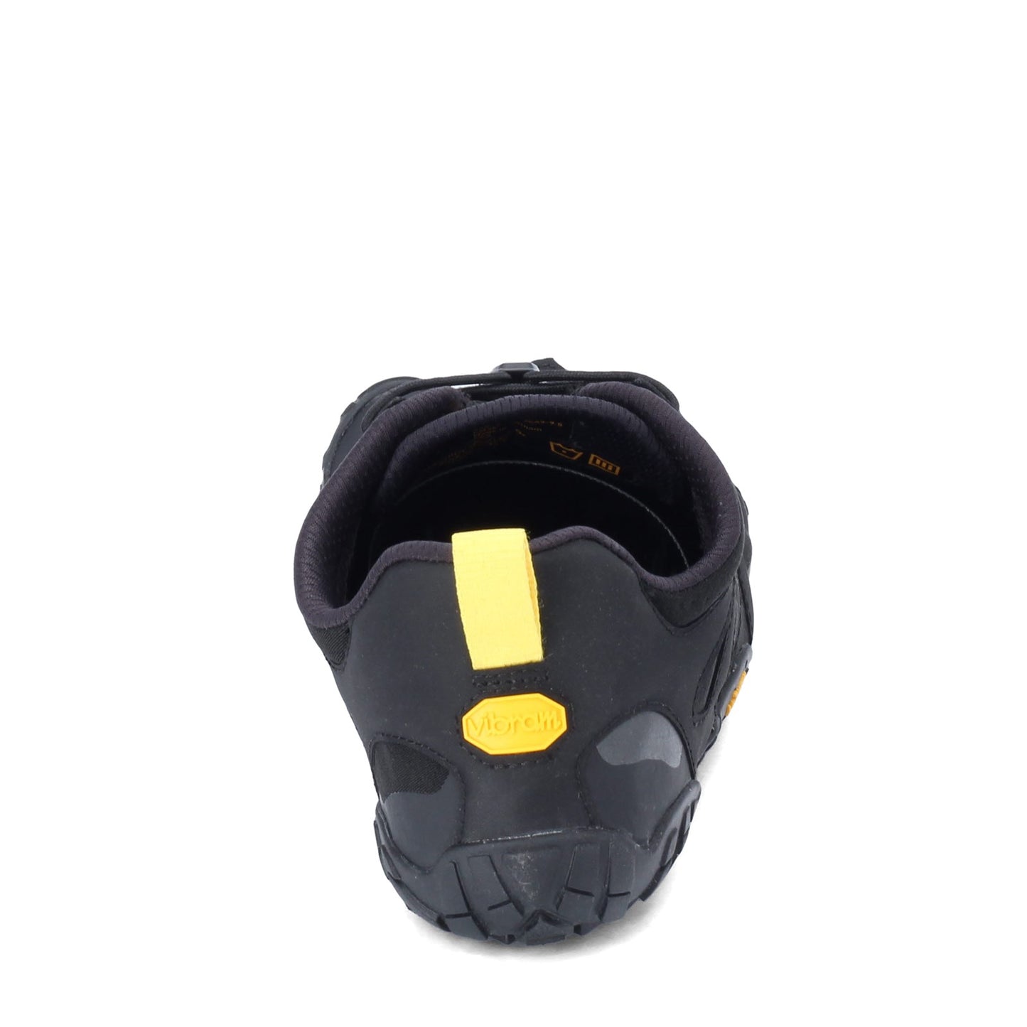 Peltz Shoes Men's Vibram FiveFingers V-Trail 2.0 Running Shoe BLACK YELLOW 19M7601