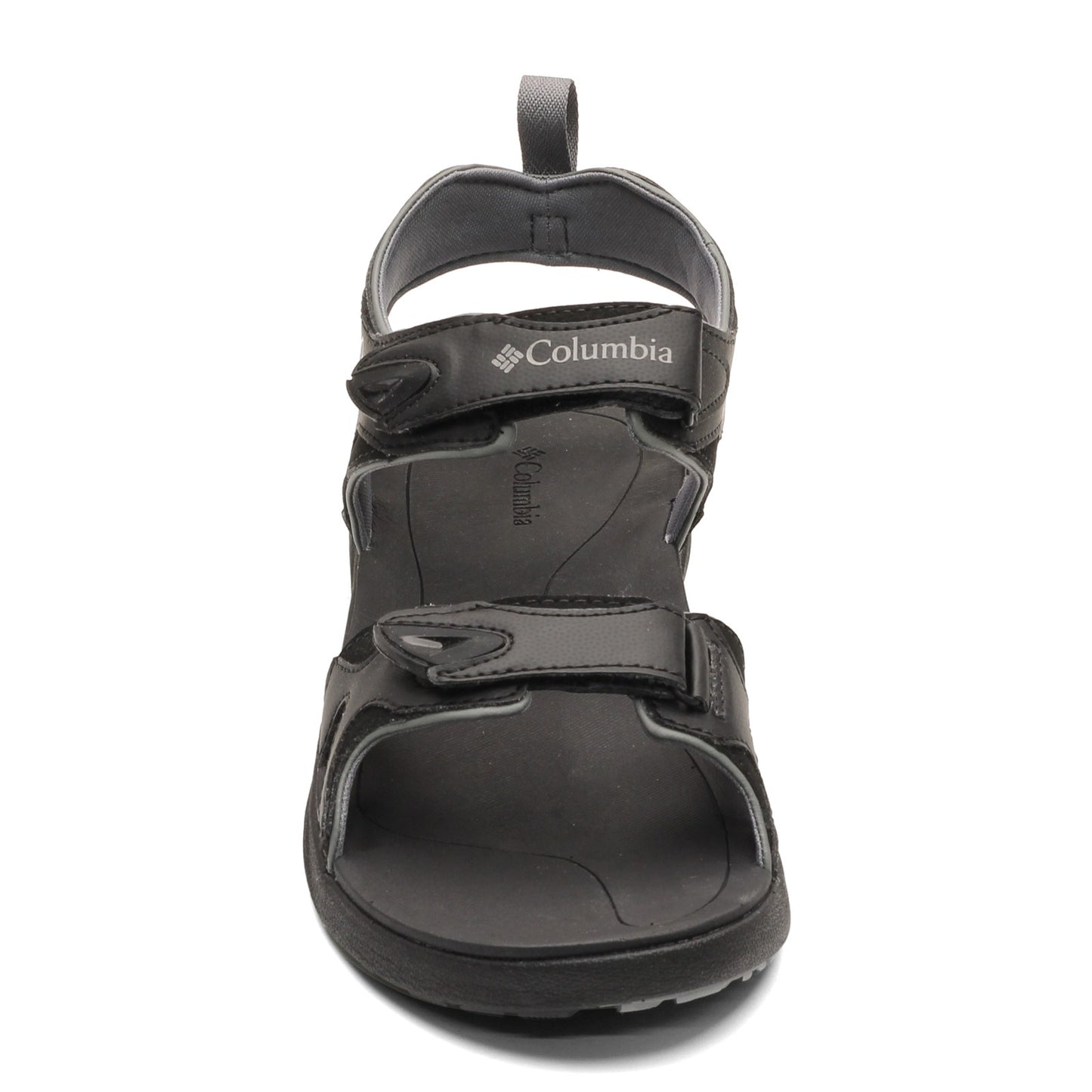 Peltz Shoes Men's Columbia 2 Strap Sandal BLACK GREY 1907061-010