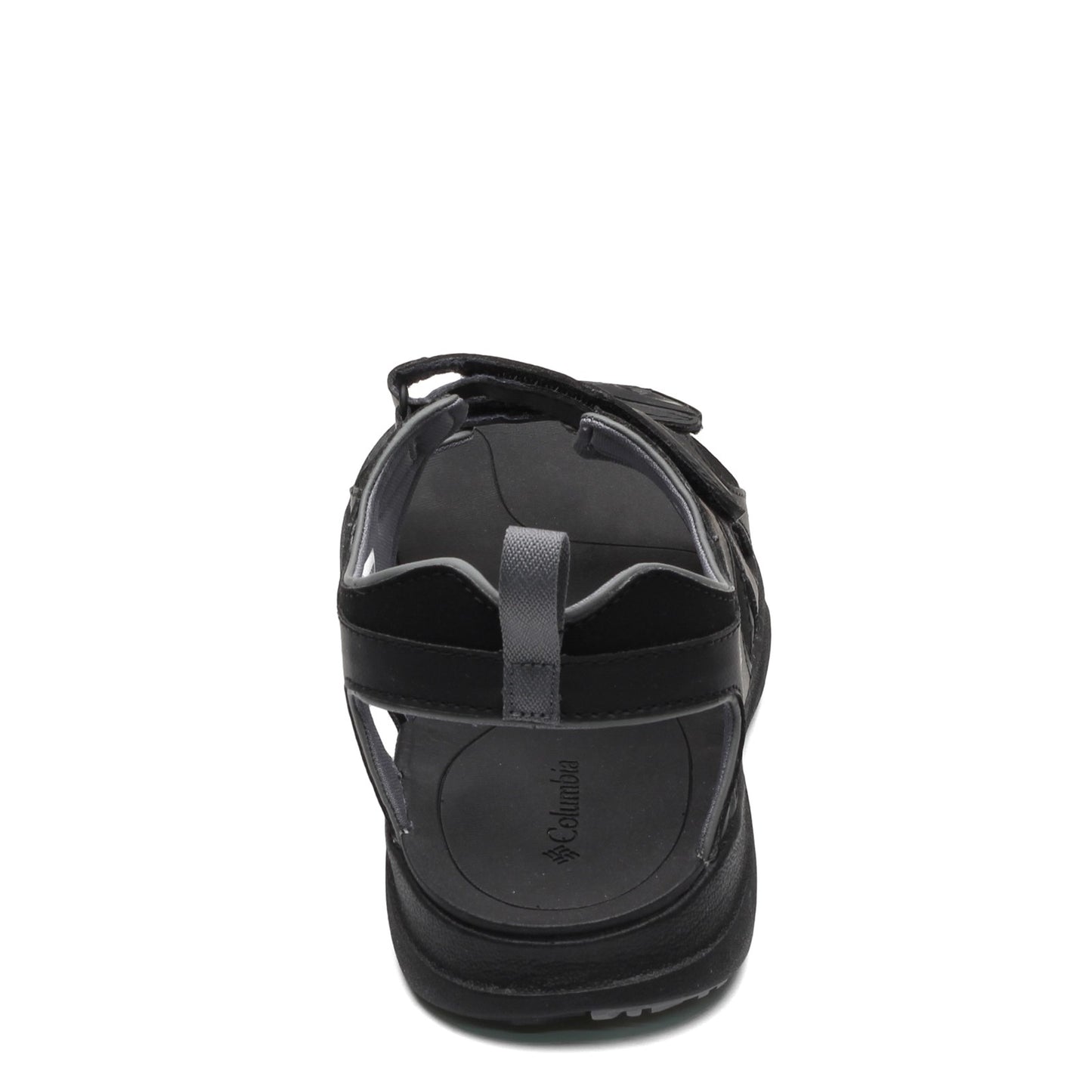 Peltz Shoes Men's Columbia 2 Strap Sandal BLACK GREY 1907061-010