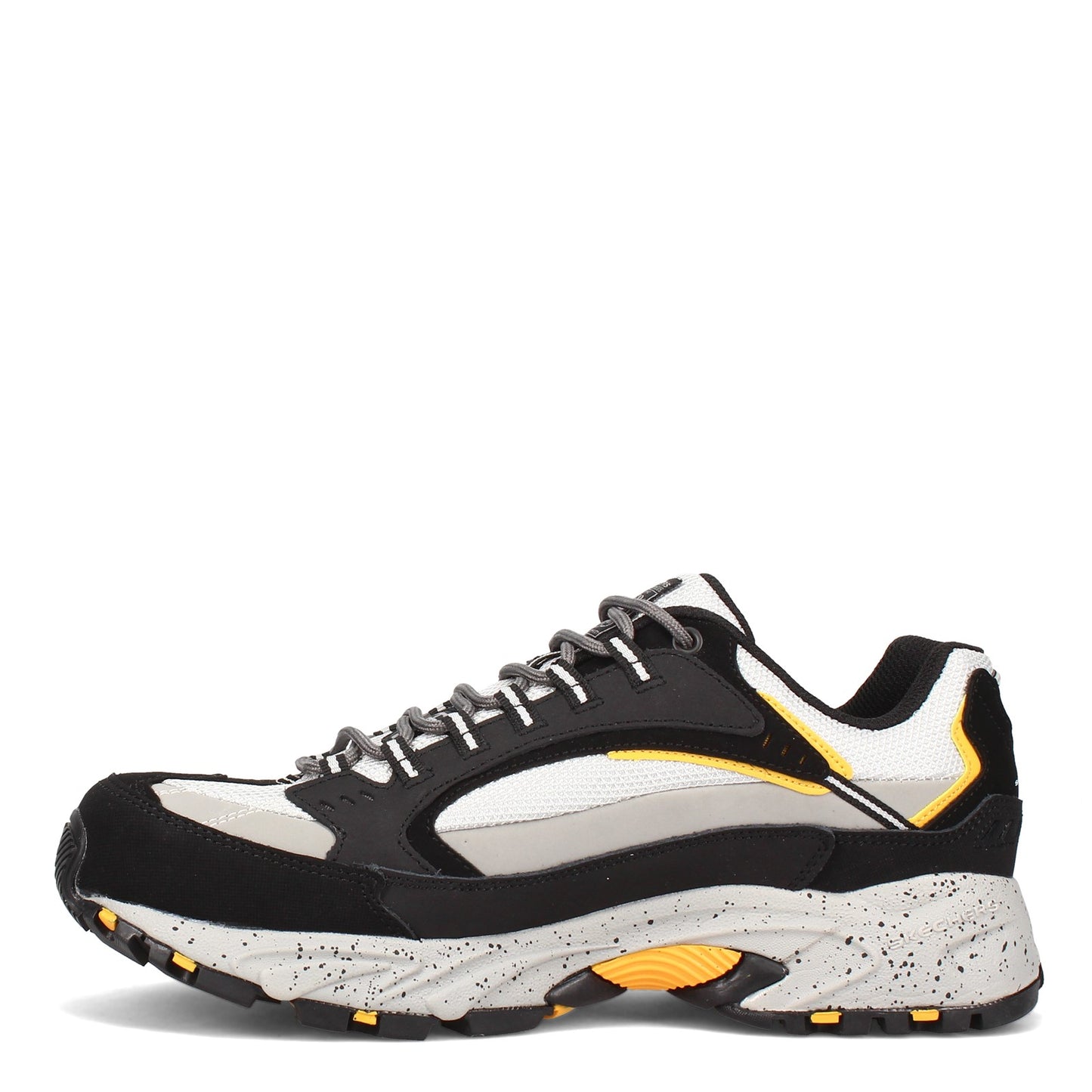 Peltz Shoes Men's Skechers Stamina ST Sneaker BLACK / GRAY 200033-BKGY