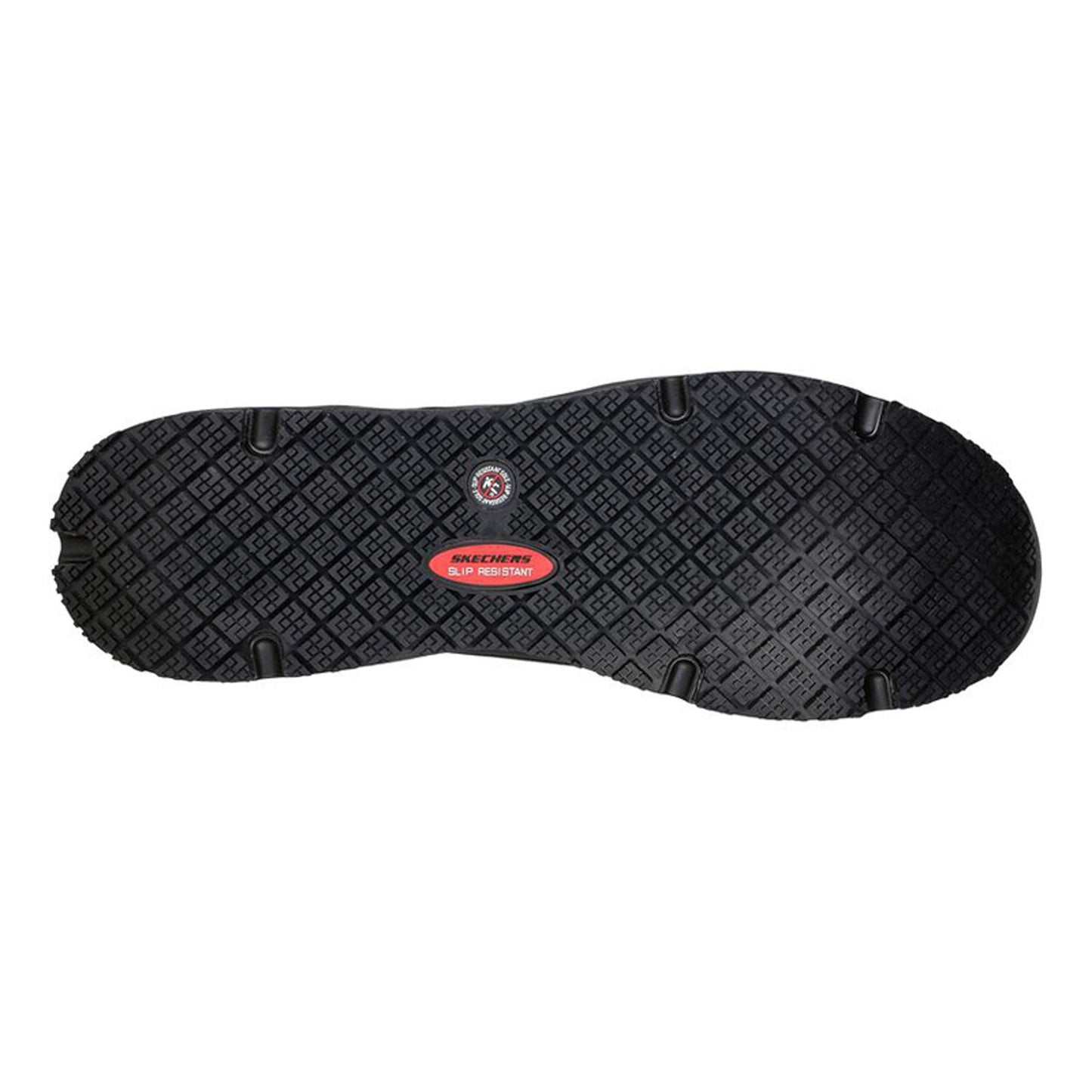 Peltz Shoes Men's Skechers Work Relaxed Fit: Uno SR - Sutal Sneaker - Wide Width Black 200054W-BLK
