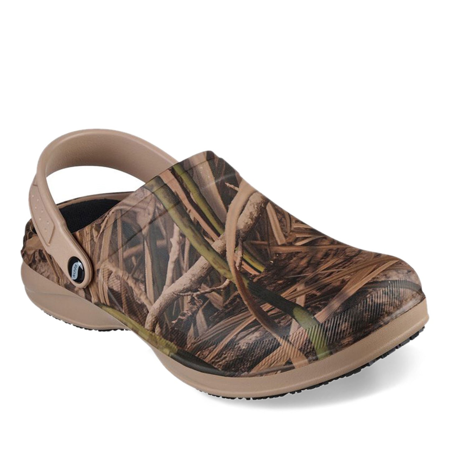Peltz Shoes Men's Skechers Work Arch Fit: Riverbound SR Clog CAMO 200092-CAMO