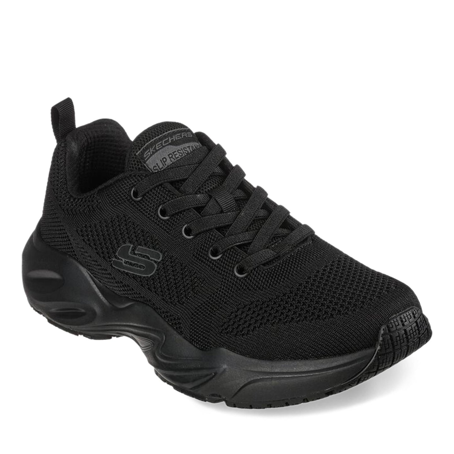 Peltz Shoes Men's Skechers Work Stamina Airy SR Work Shoe BLACK 200117-BBK