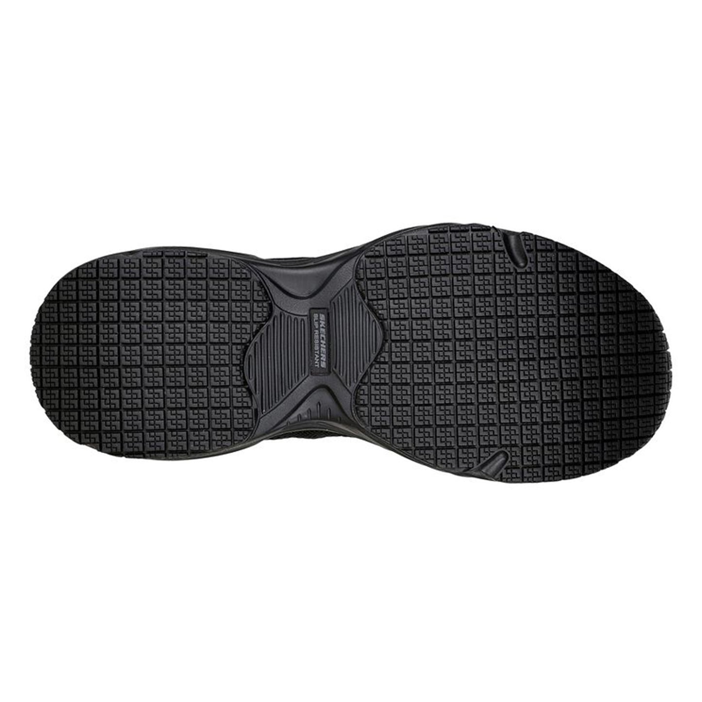 Peltz Shoes Men's Skechers Work Stamina Airy SR Work Shoe - Wide Width Black/Black 200117W-BBK