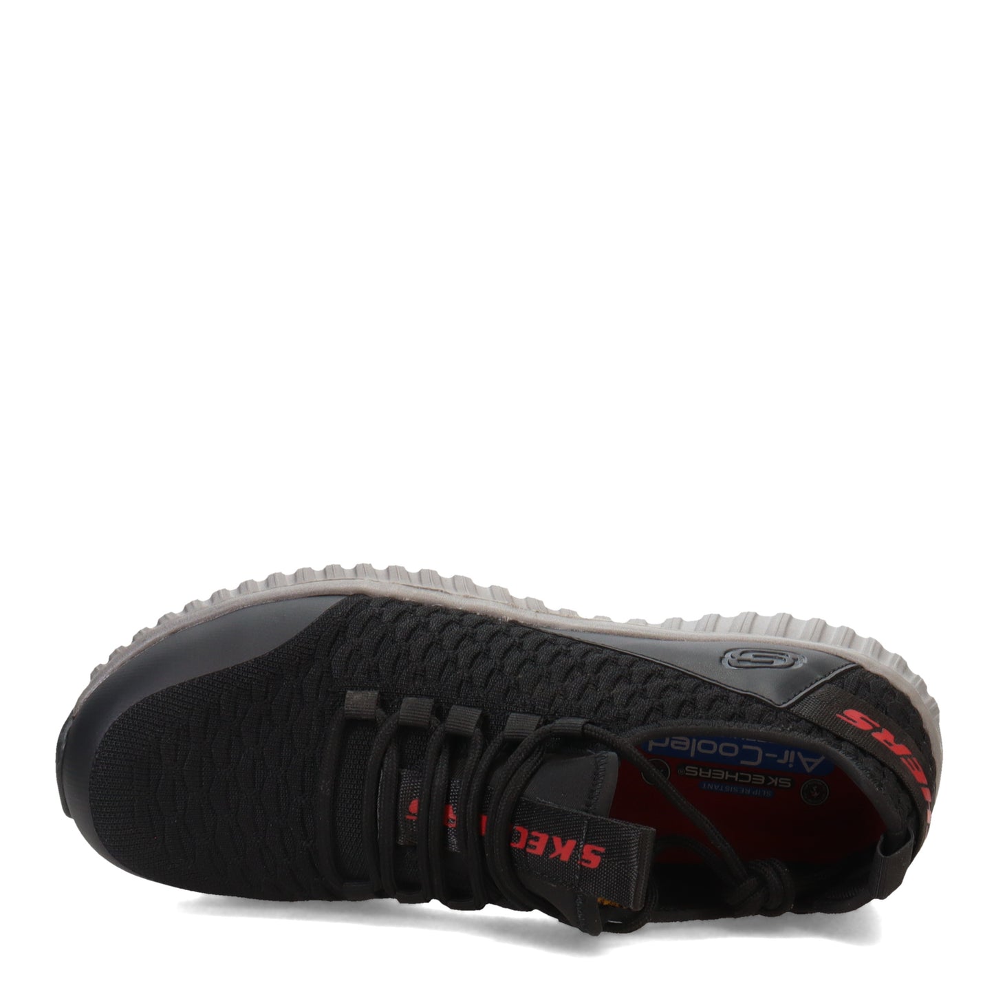 Peltz Shoes Men's Skechers Work Cicades - Korbyn Comp Toe Work Shoe Black Grey 200153-BKGY