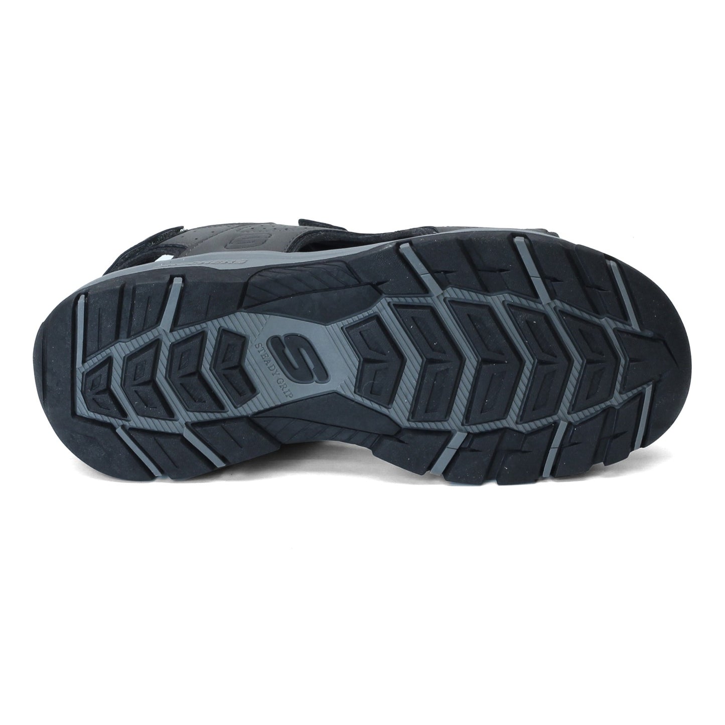 Peltz Shoes Men's Skechers Tresmen Garo Sandal CHARCOAL 204105-CHAR