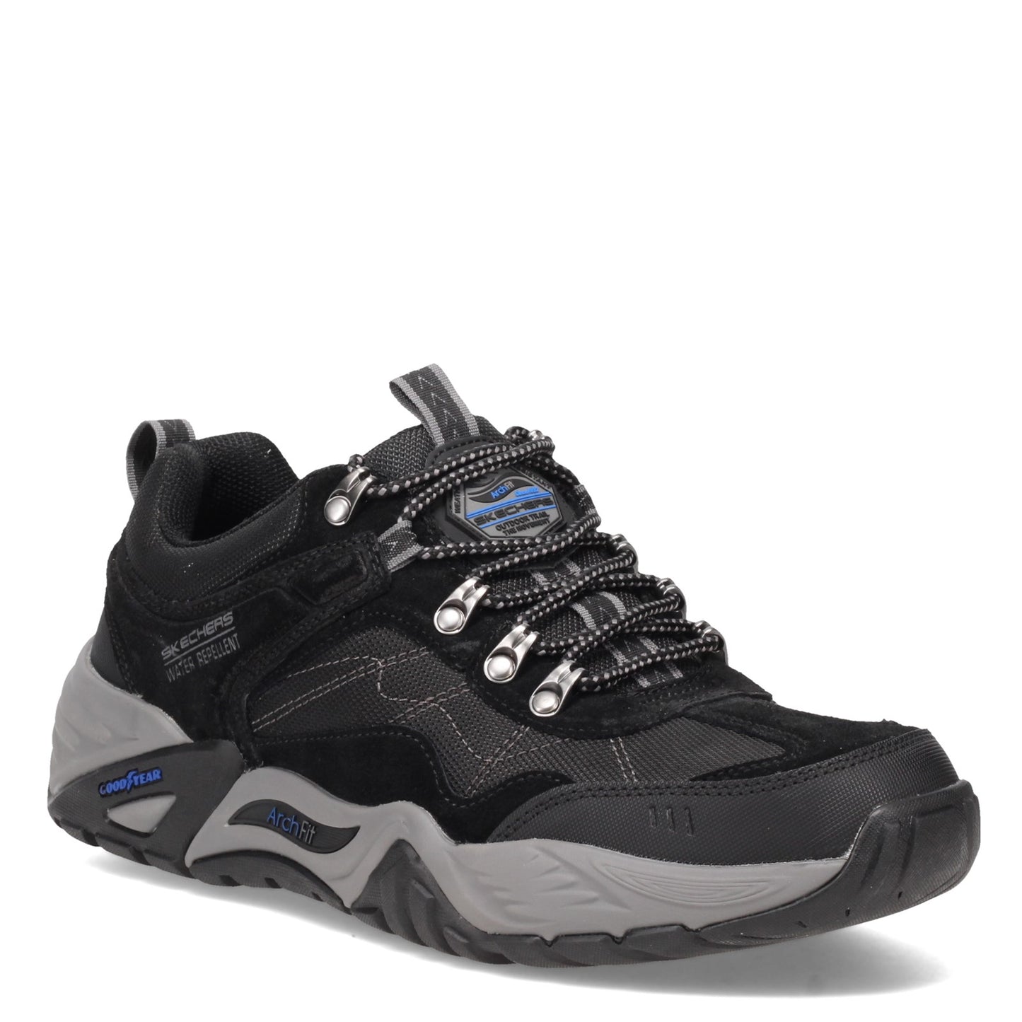 Peltz Shoes Men's Skechers GOwalk Arch Fit - Recon Harbin Trail Shoe BLACK 204411-BLK