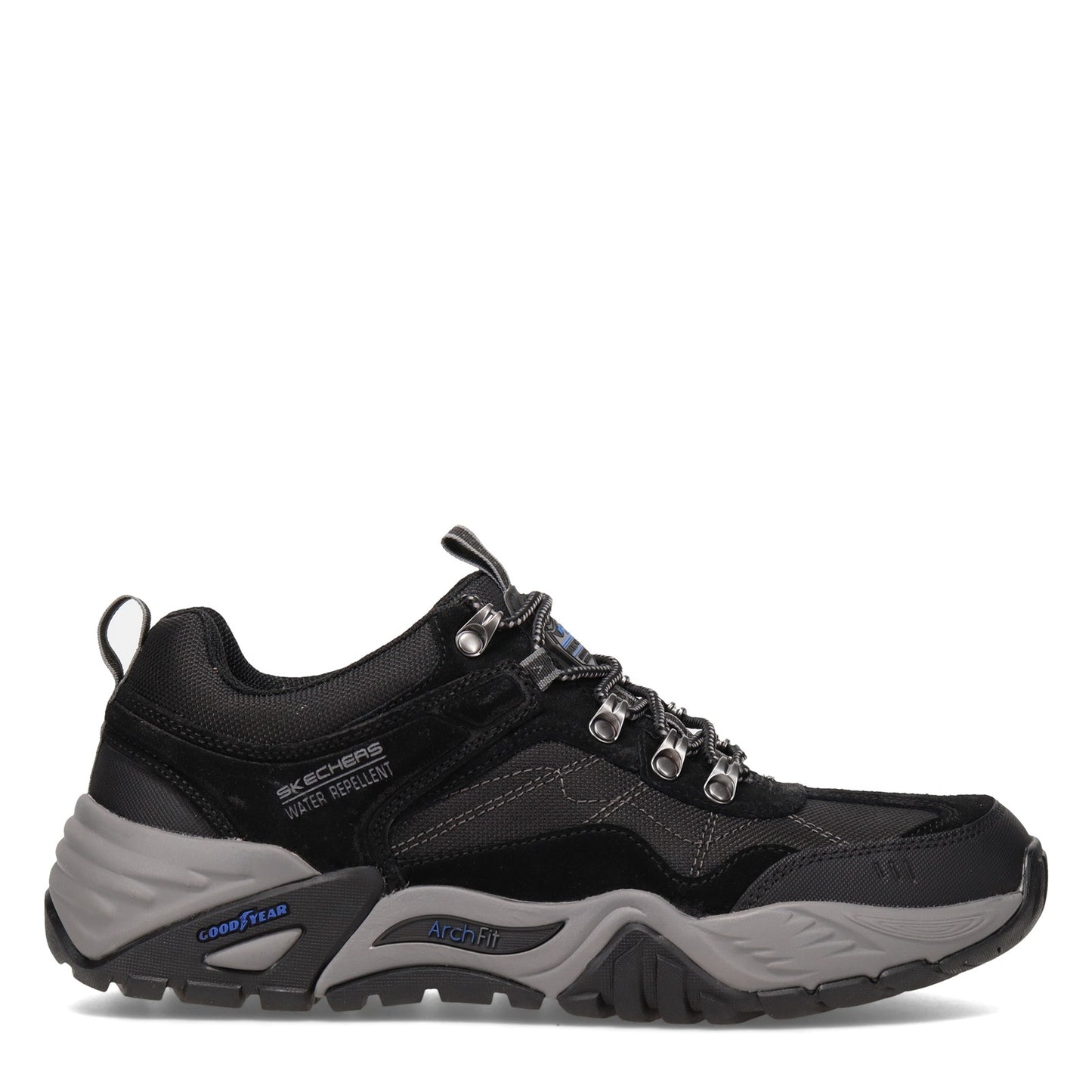Peltz Shoes Men's Skechers GOwalk Arch Fit - Recon Harbin Trail Shoe BLACK 204411-BLK