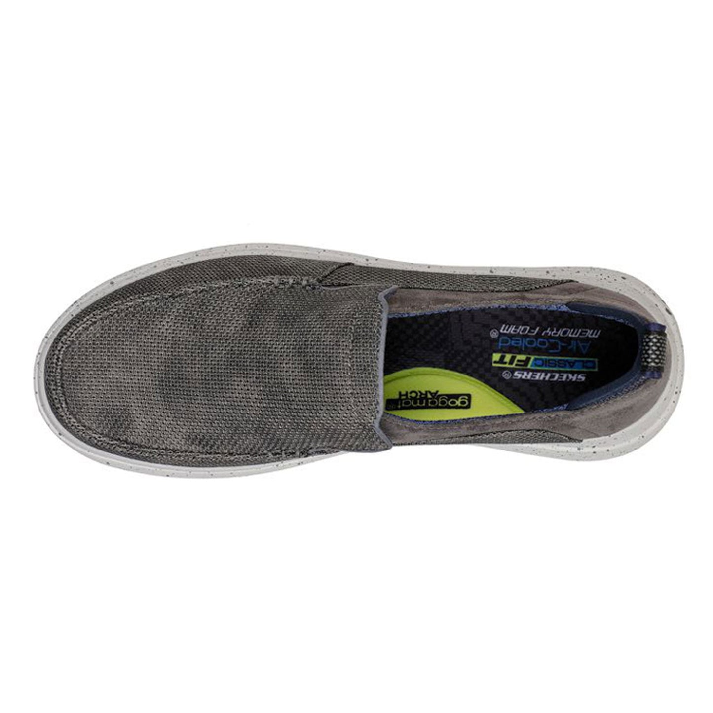 Peltz Shoes Men's Skechers Proven - Renco Slip-On CHARCOAL 204568-CHAR