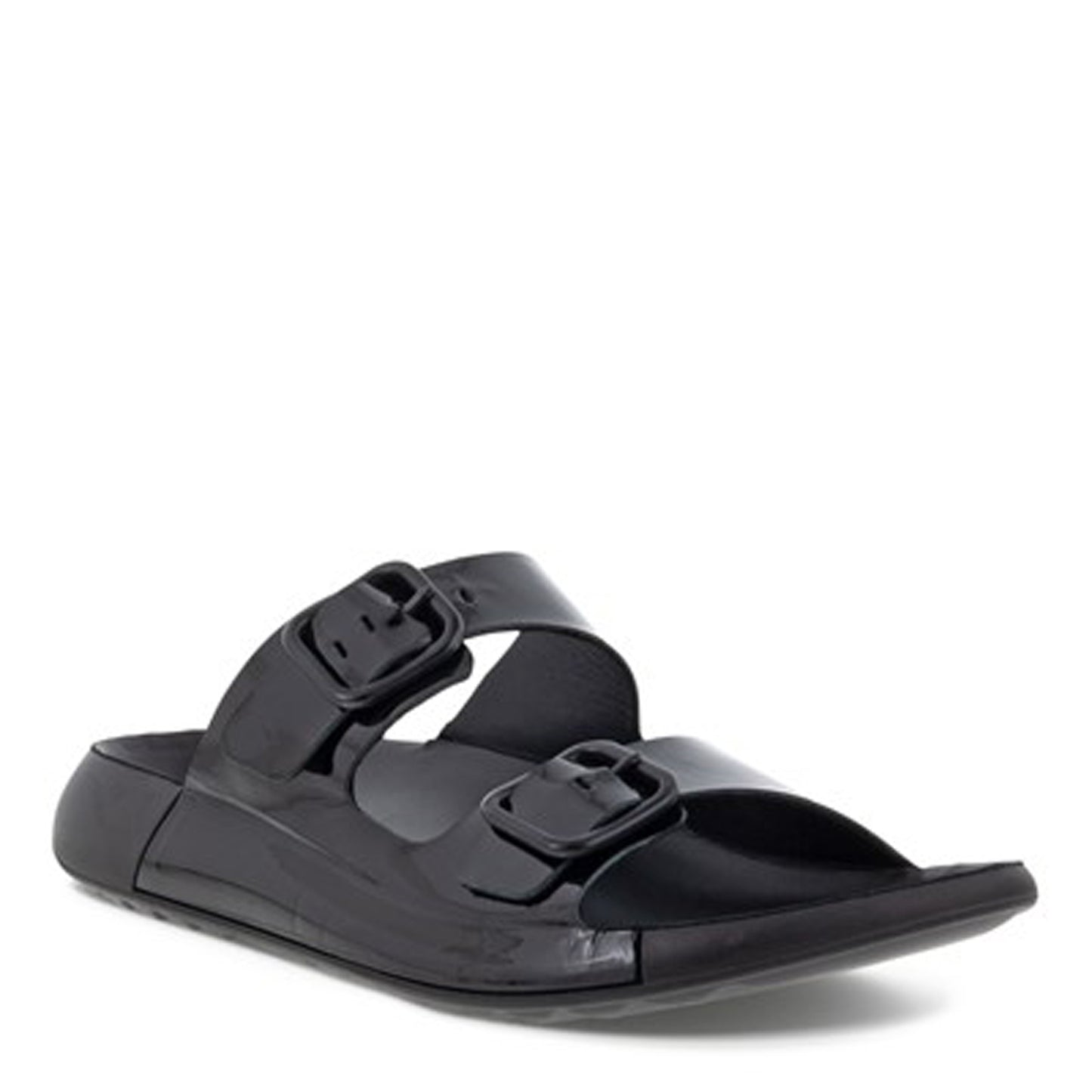 Peltz Shoes Women's Ecco 2nd Cozmo 2 Band Buckle Sandal BLACK 206833-01001