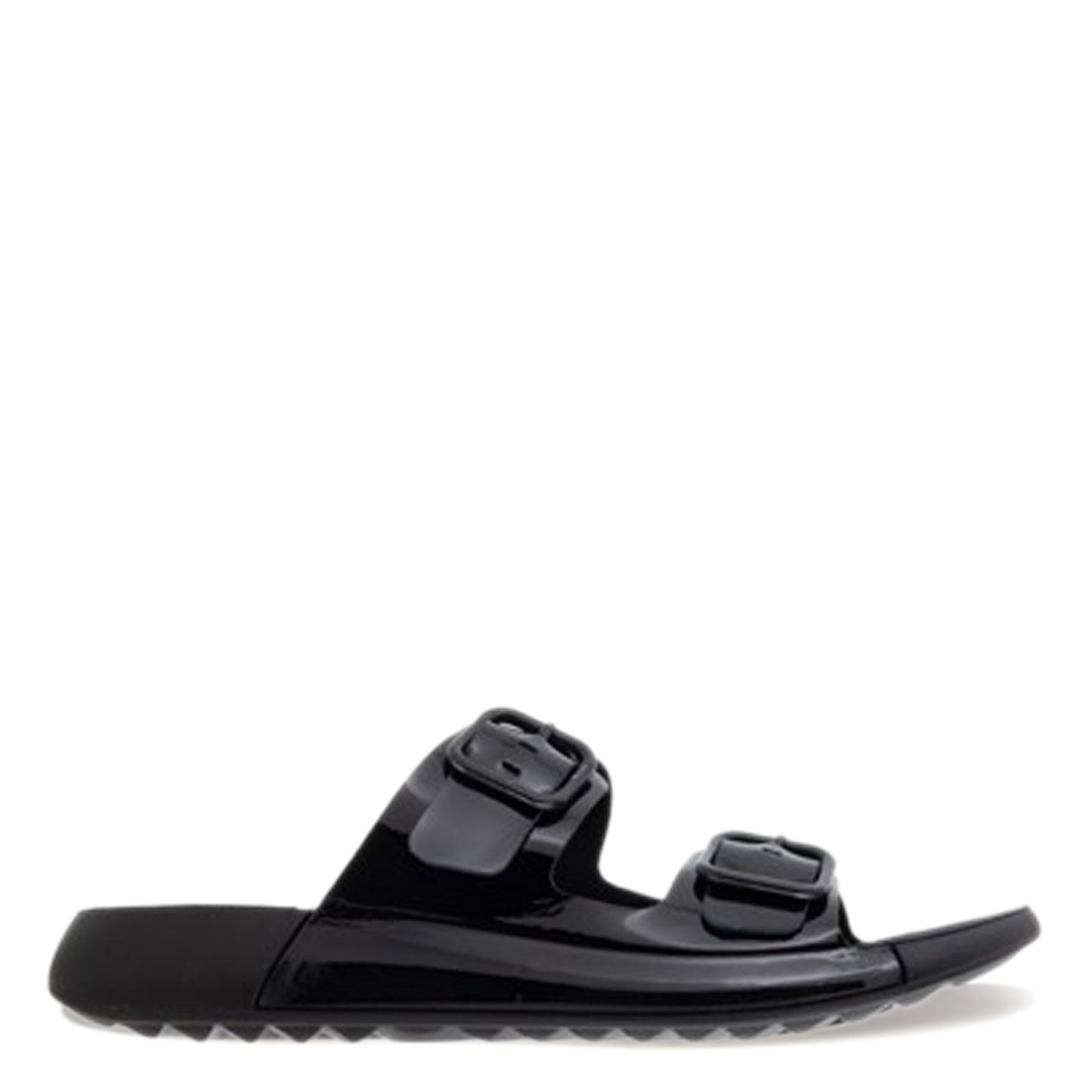 Peltz Shoes Women's Ecco 2nd Cozmo 2 Band Buckle Sandal BLACK 206833-01001