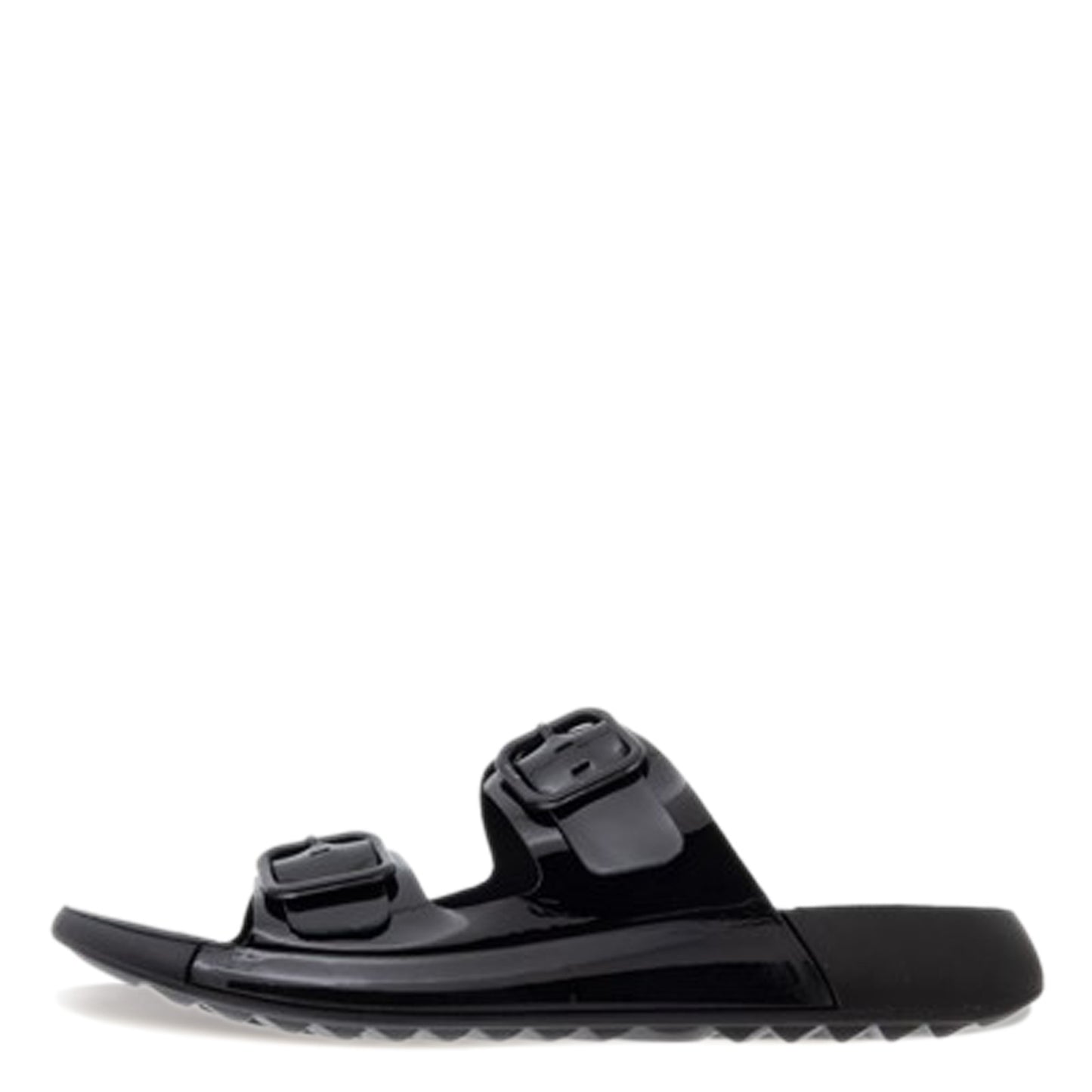 Peltz Shoes Women's Ecco 2nd Cozmo 2 Band Buckle Sandal BLACK 206833-01001
