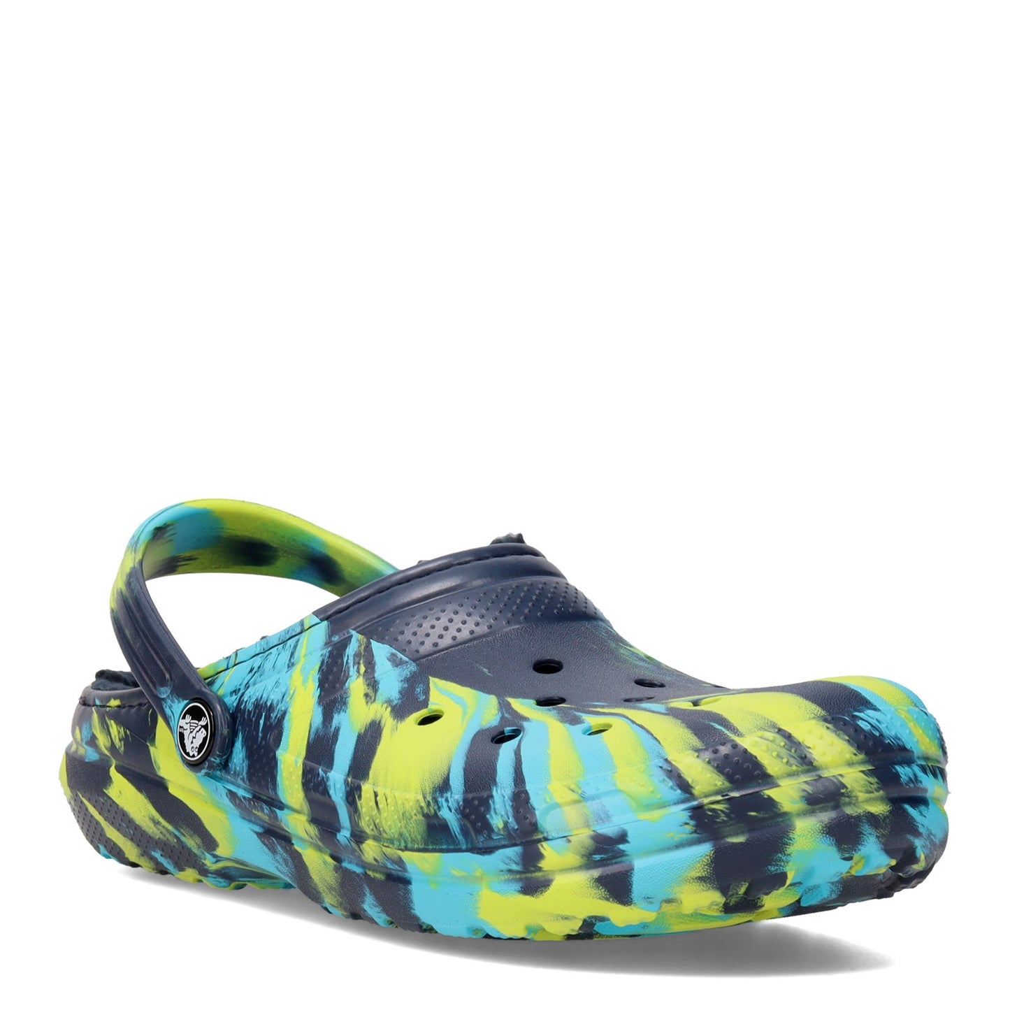 Peltz Shoes Boy's Crocs Classic Lined Clog - Little Kid & Big Kid Navy Multi 207238-4HQ K
