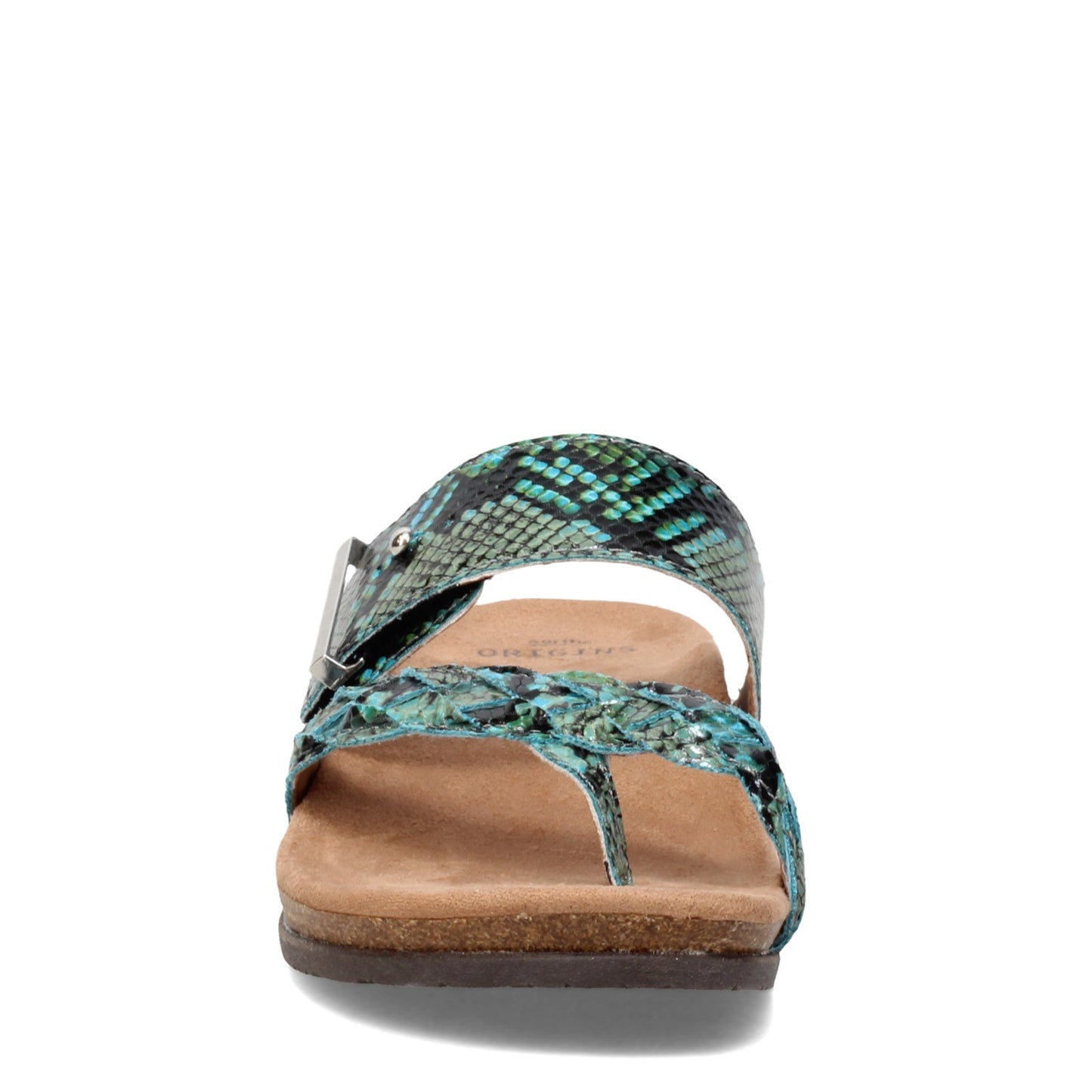 Peltz Shoes Women's Earth Origins Onida Sandal TEAL 207711W-432