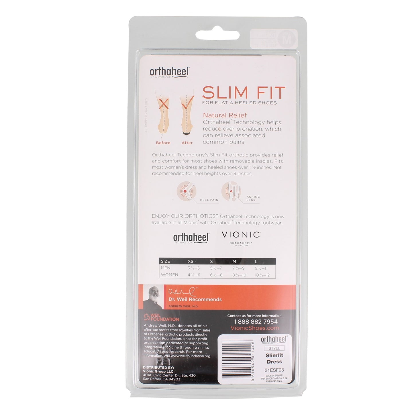 Peltz Shoes Vionic Slimfit Orthotic Inserts GREY 21ESF