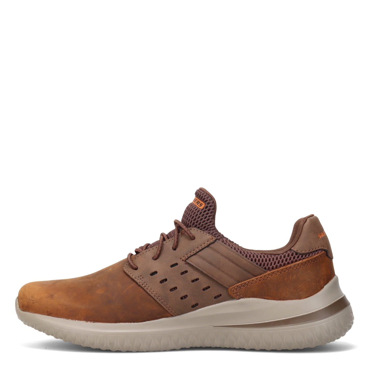 Peltz Shoes Men's Skechers Street Delson 3.0 - Ezra Sneaker DARK BROWN 210308-CDB