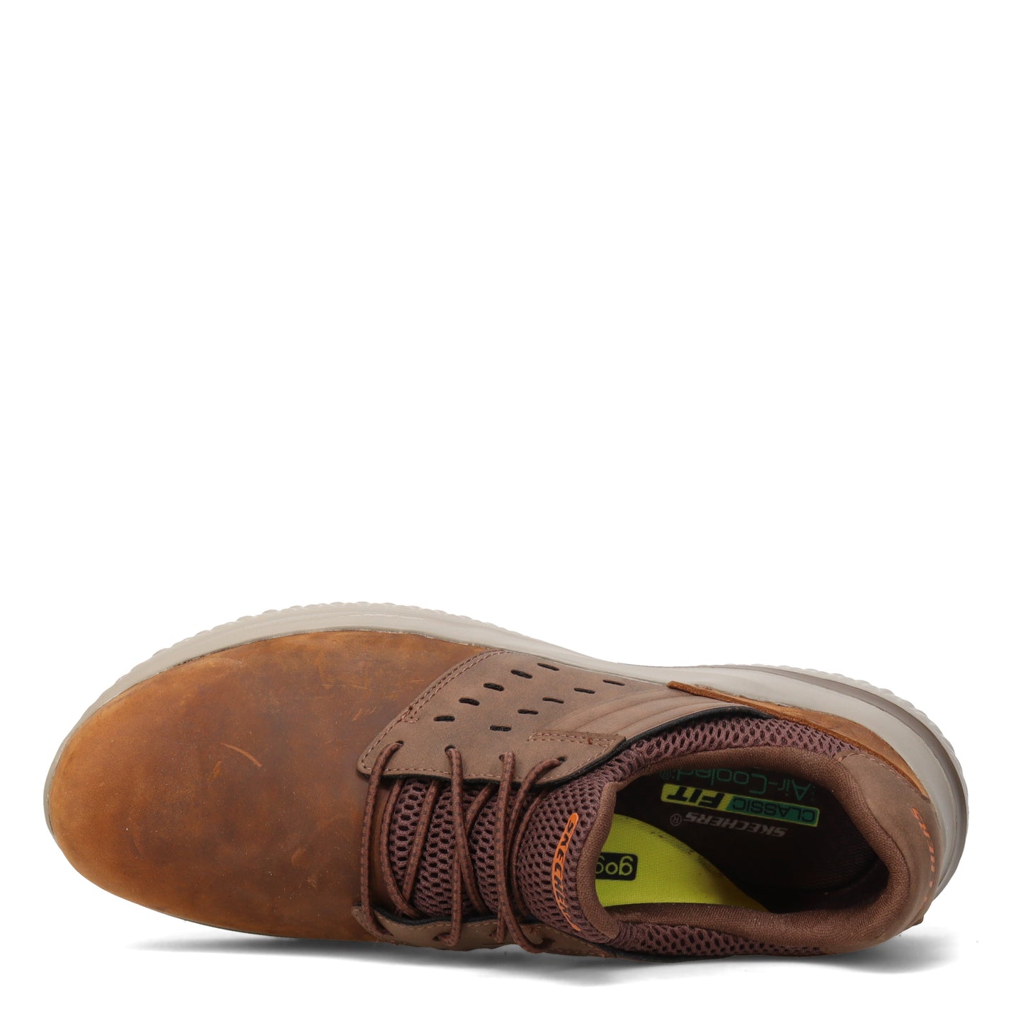 Peltz Shoes Men's Skechers Street Delson 3.0 - Ezra Sneaker DARK BROWN 210308-CDB