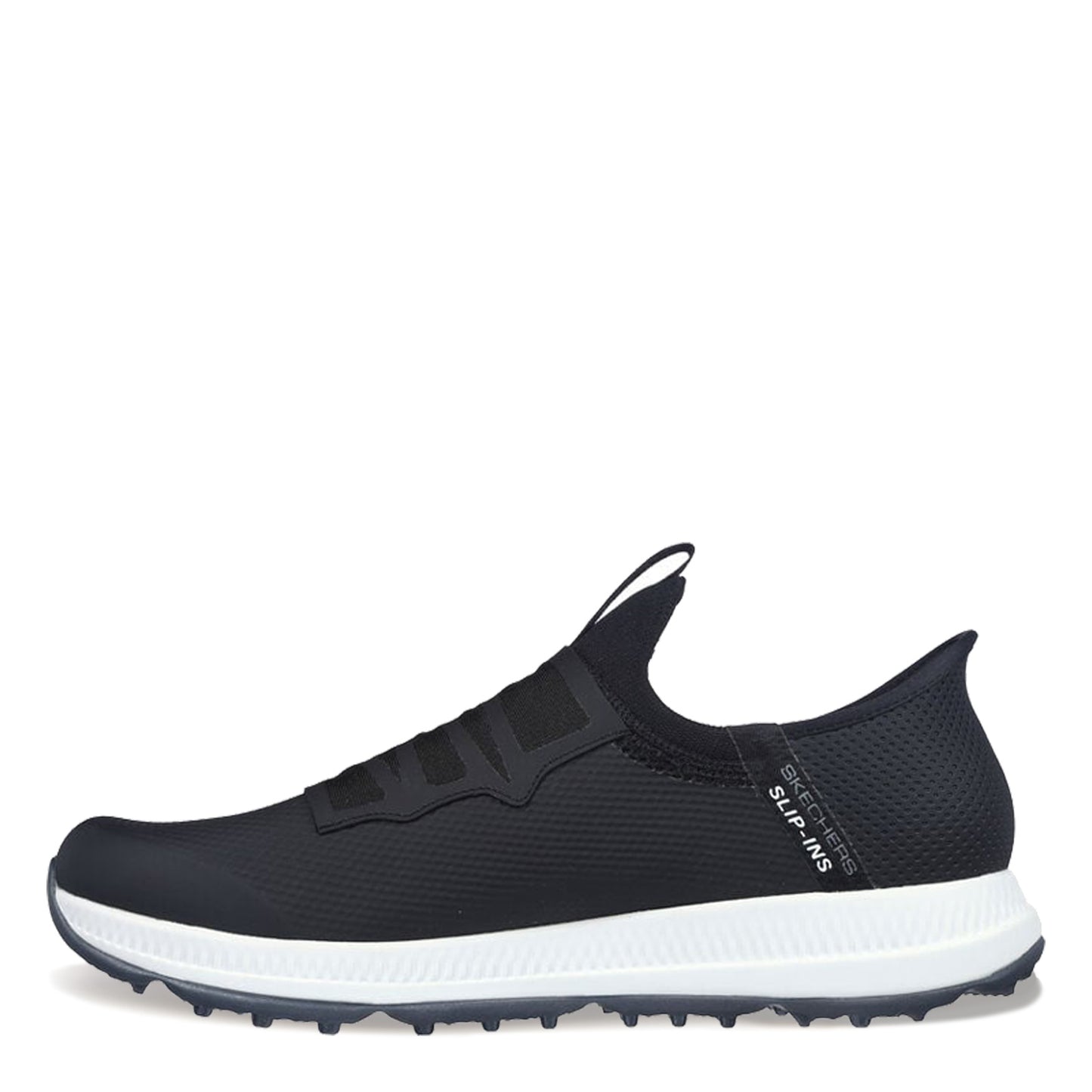 Peltz Shoes Men's Skechers GOgolf: Elite 5 - Slip 'In Golf Shoe Black/White 214066-BKW