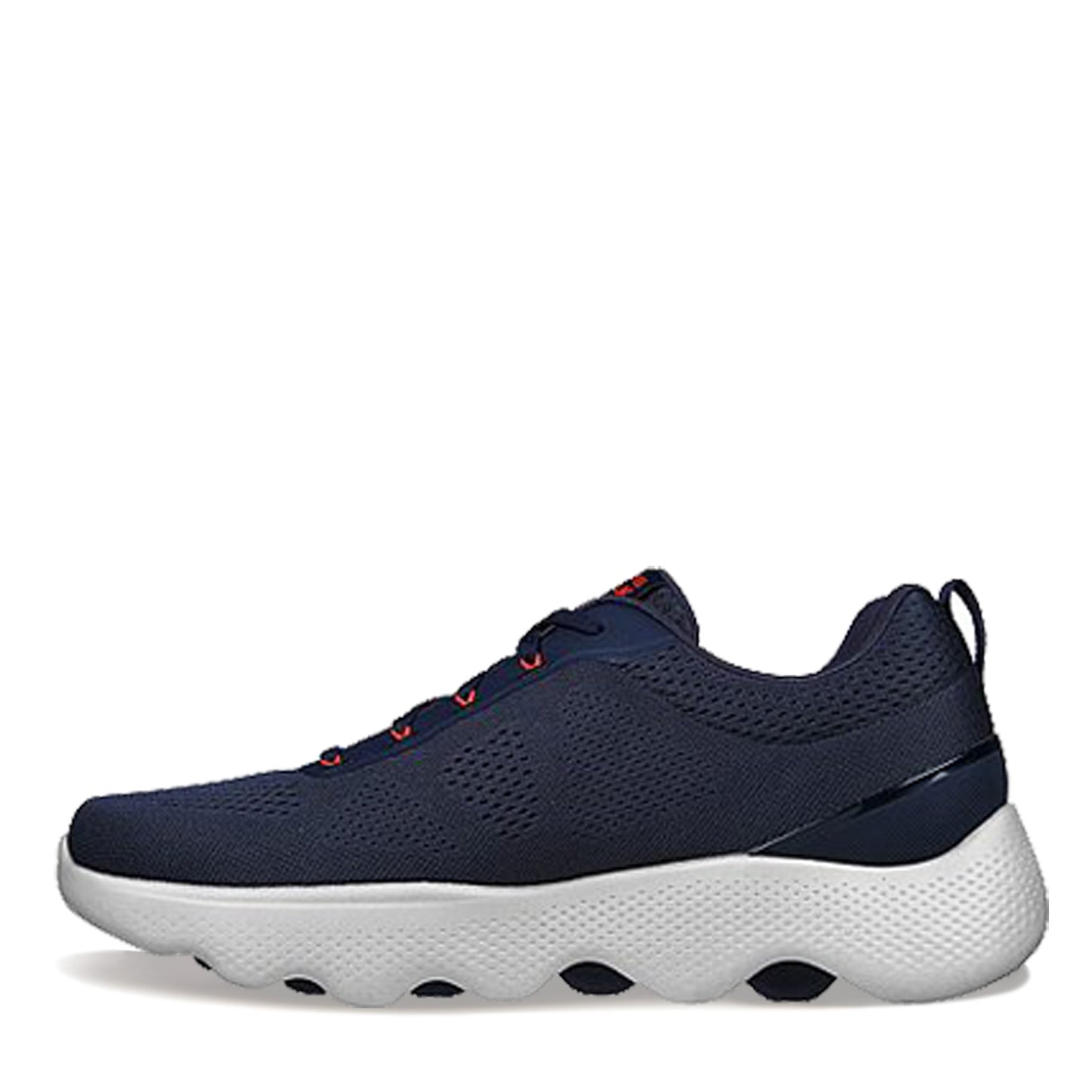 Peltz Shoes Men's Skechers GO WALK Massage Fit Sneaker NAVY ORANGE 216404-NVOR