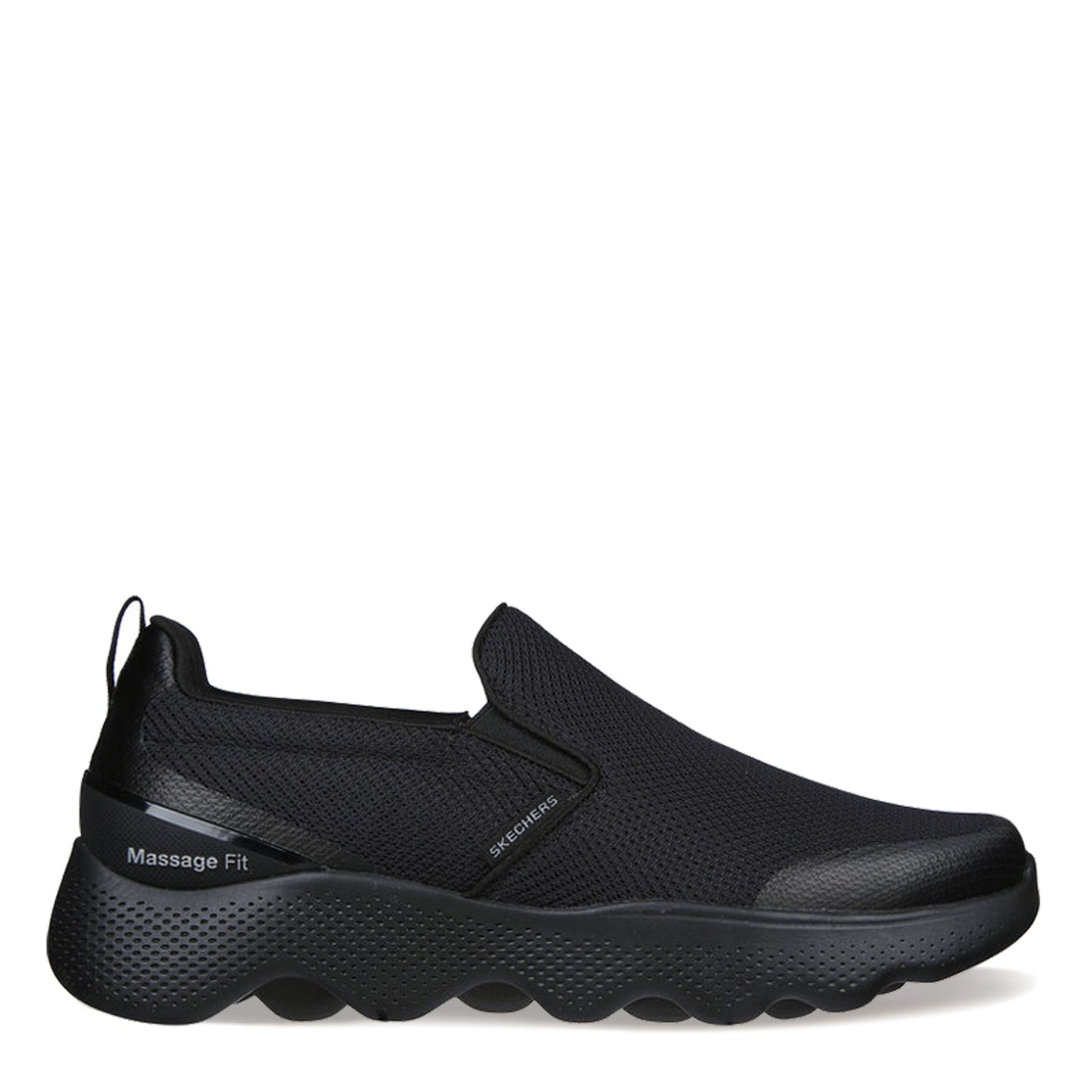 Peltz Shoes Men's Skechers GO WALK Massage Fit – Ripple Sneaker BLACK 216408-BBK