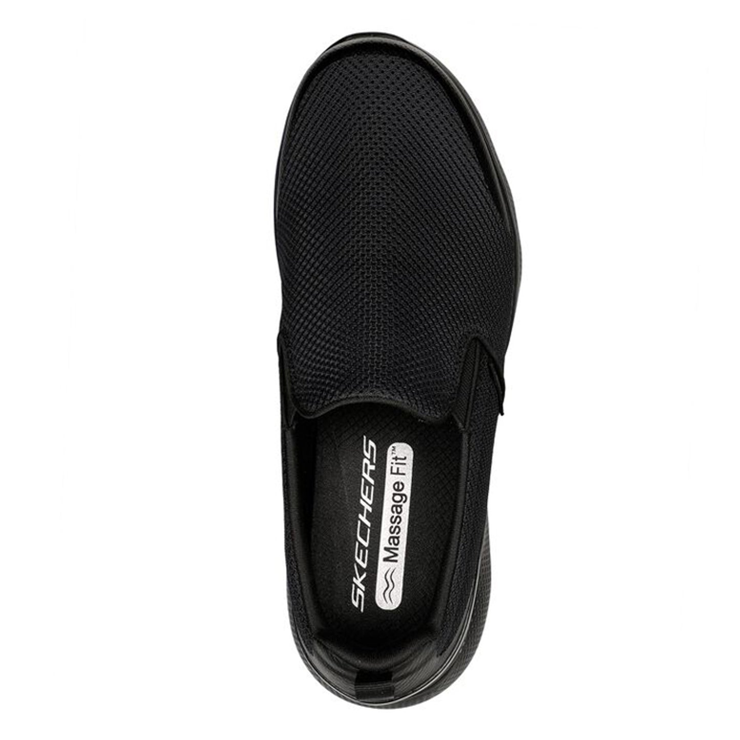 Peltz Shoes Men's Skechers GO WALK Massage Fit – Ripple Sneaker BLACK 216408-BBK