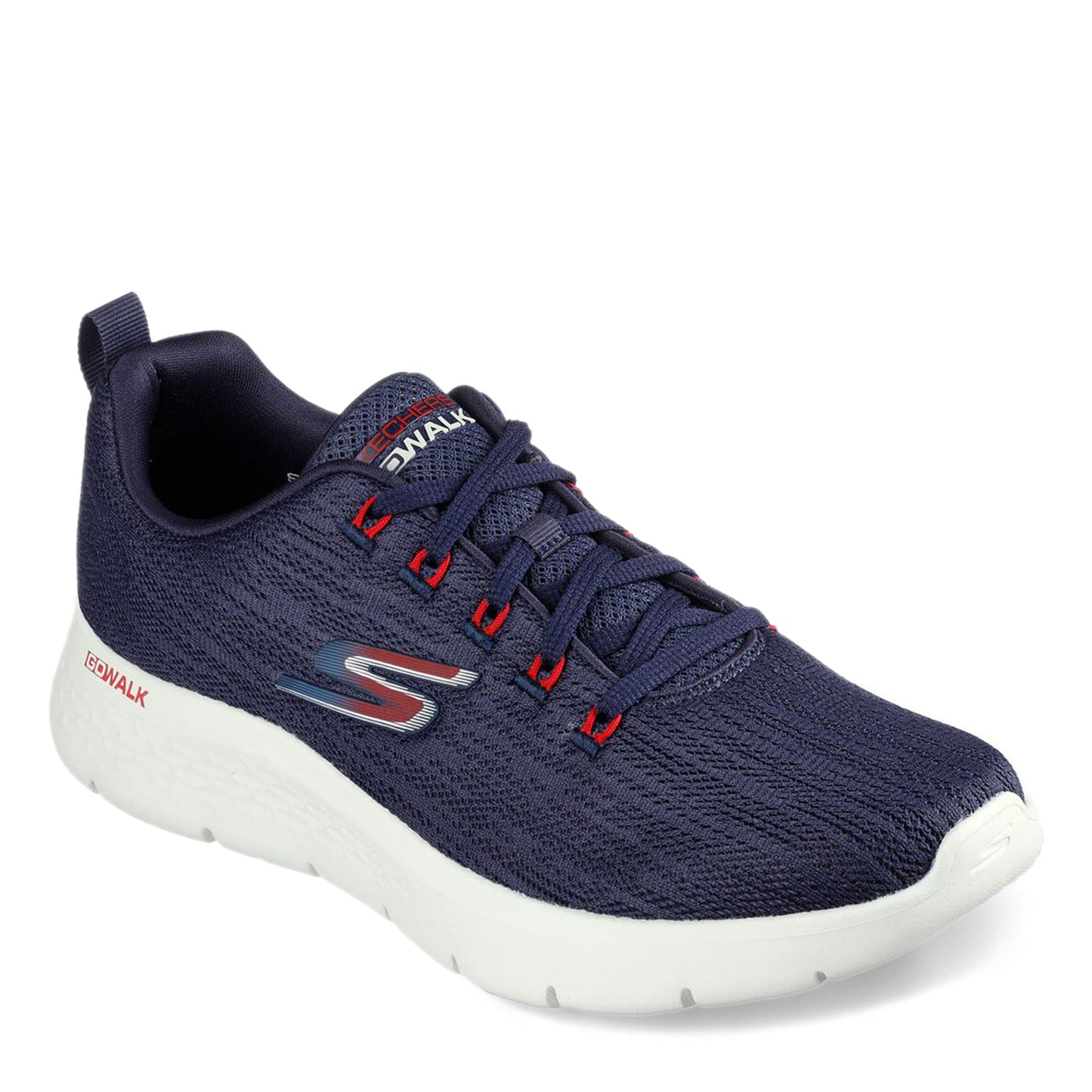 Peltz Shoes Men's Skechers GO WALK Flex - Quota Walking Shoe NAVY RED 216481-NVRD
