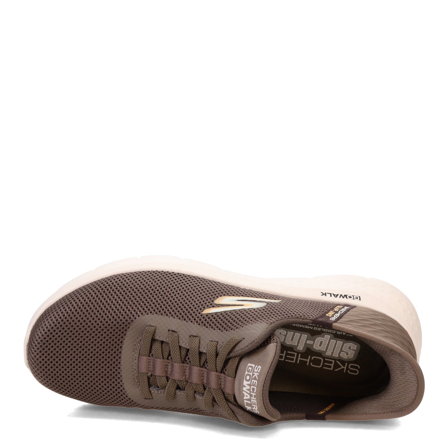 Peltz Shoes Men's Skechers Slip-ins: GO WALK Flex - Hands Up Sneaker - Wide Width Brown 216496WW-BRN