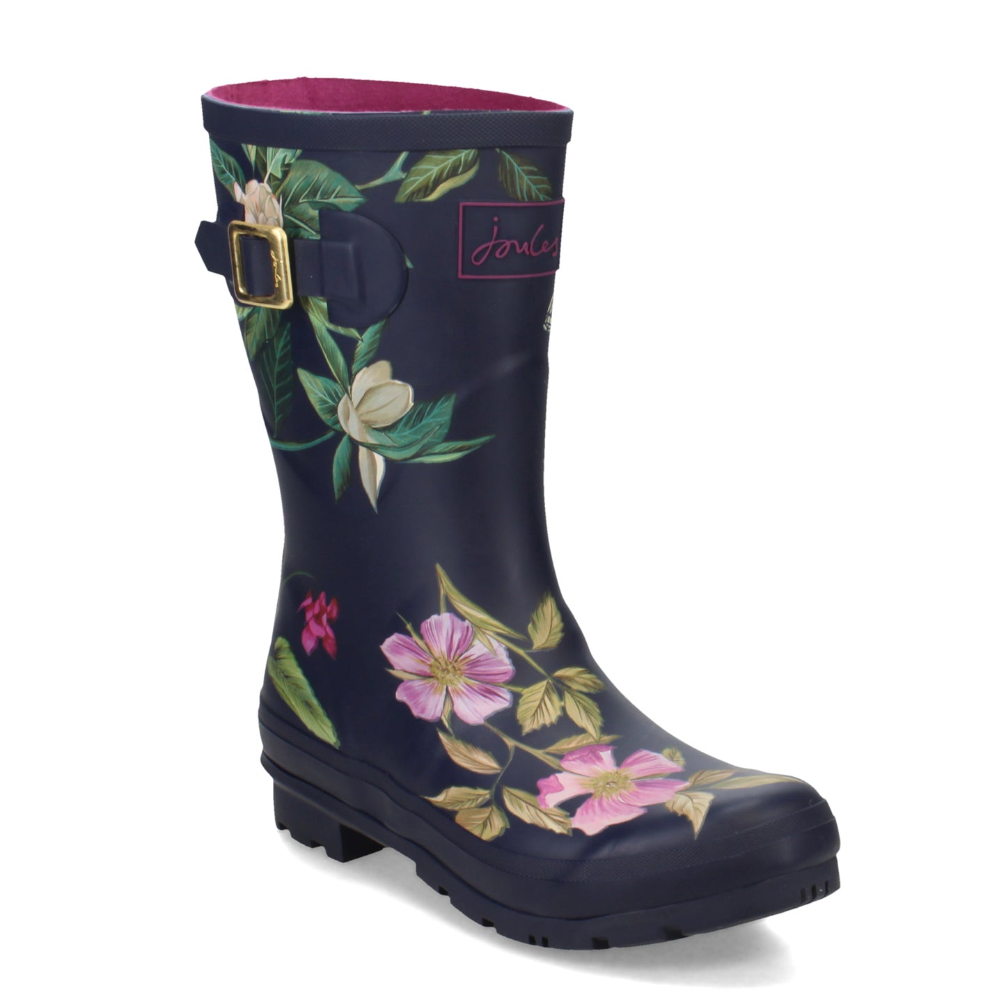 Peltz Shoes Women's Joules Mollywelly Rain Boot NAVY FLOWER 216564-NAVFLORL