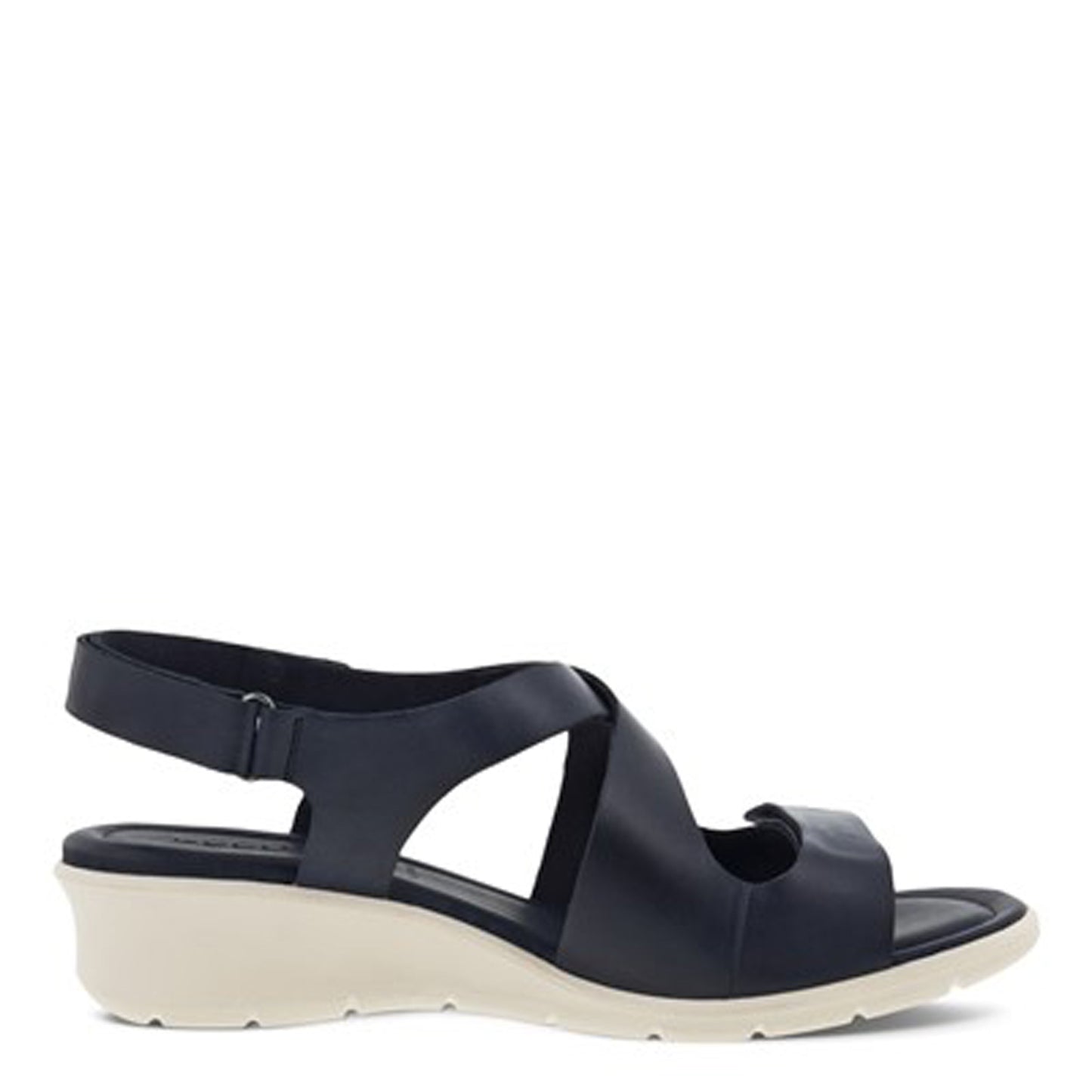 Peltz Shoes Women's Ecco Felicia Cross Sandal BLUE 216643-02303