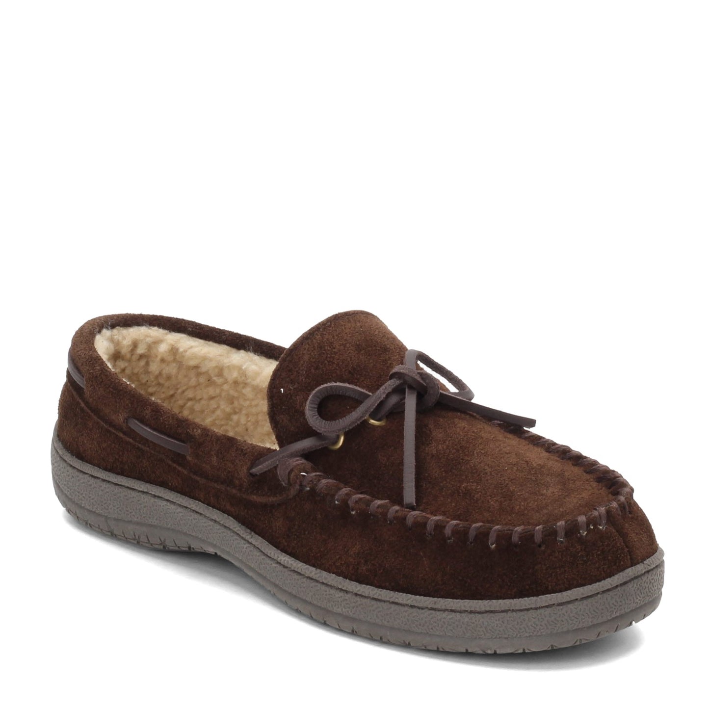 Peltz Shoes Men's Clarks Moccasin Slipper DARK BROWN 22SH-011-SIM DB