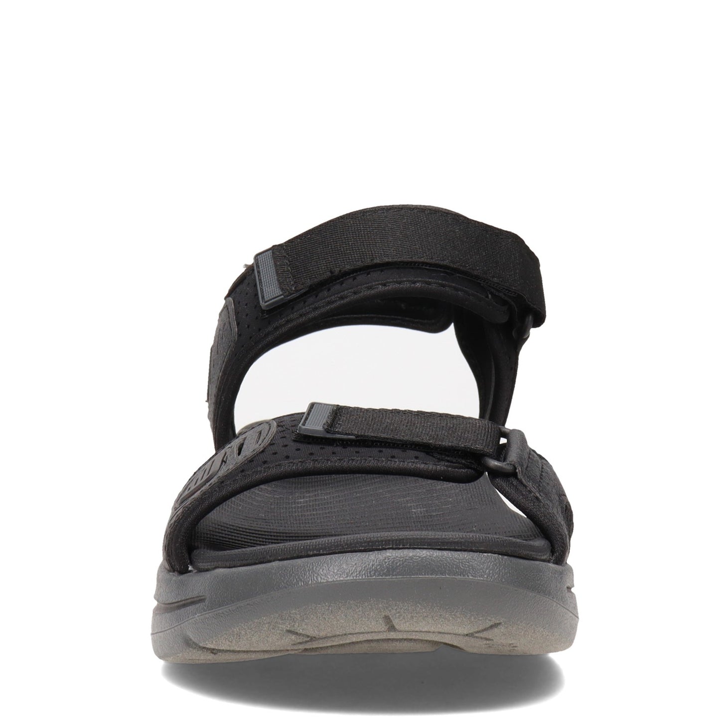 Peltz Shoes Men's Skechers GOwalk Arch Fit Sandal BLACK / CHARCOAL 229020-BKCC