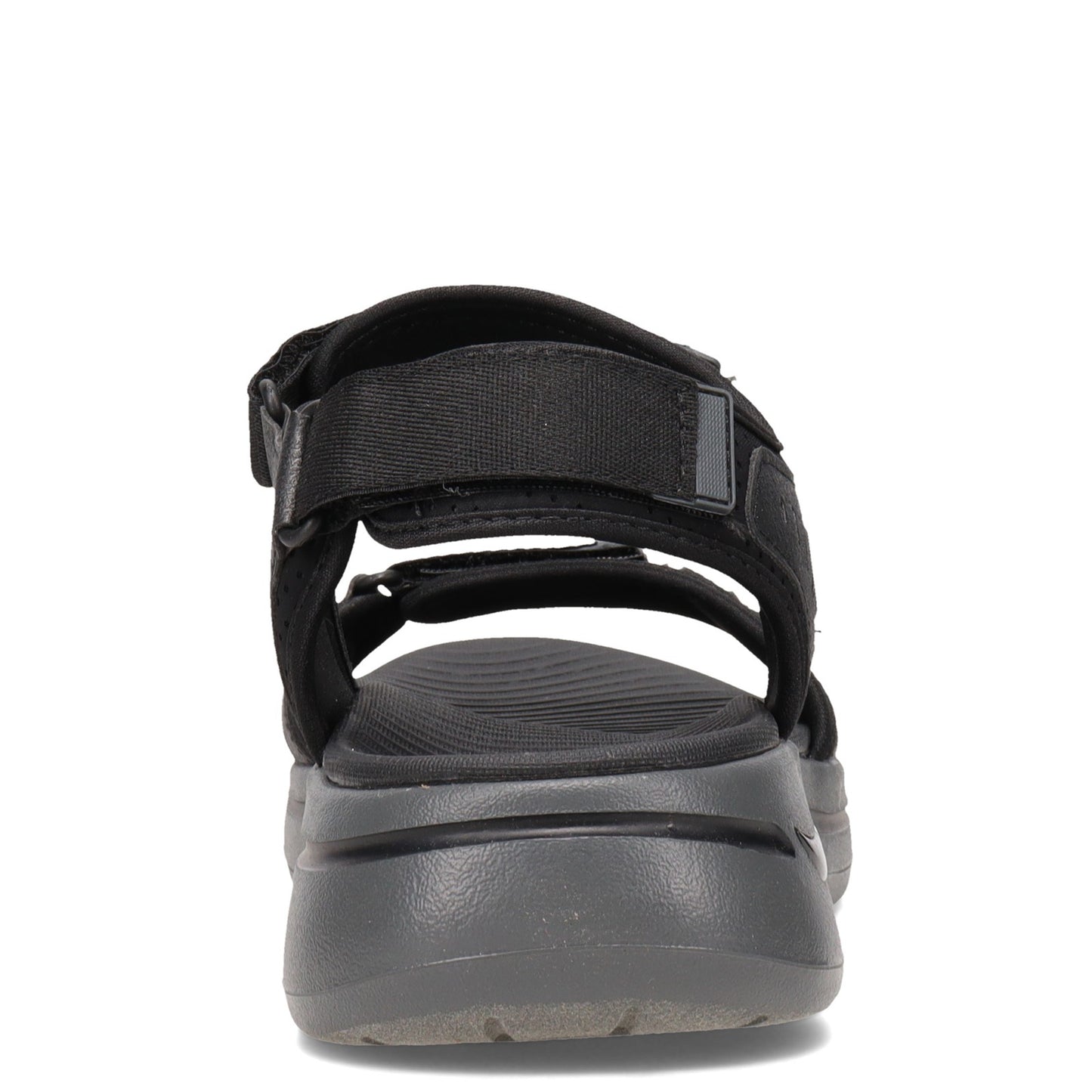 Peltz Shoes Men's Skechers GOwalk Arch Fit Sandal BLACK / CHARCOAL 229020-BKCC