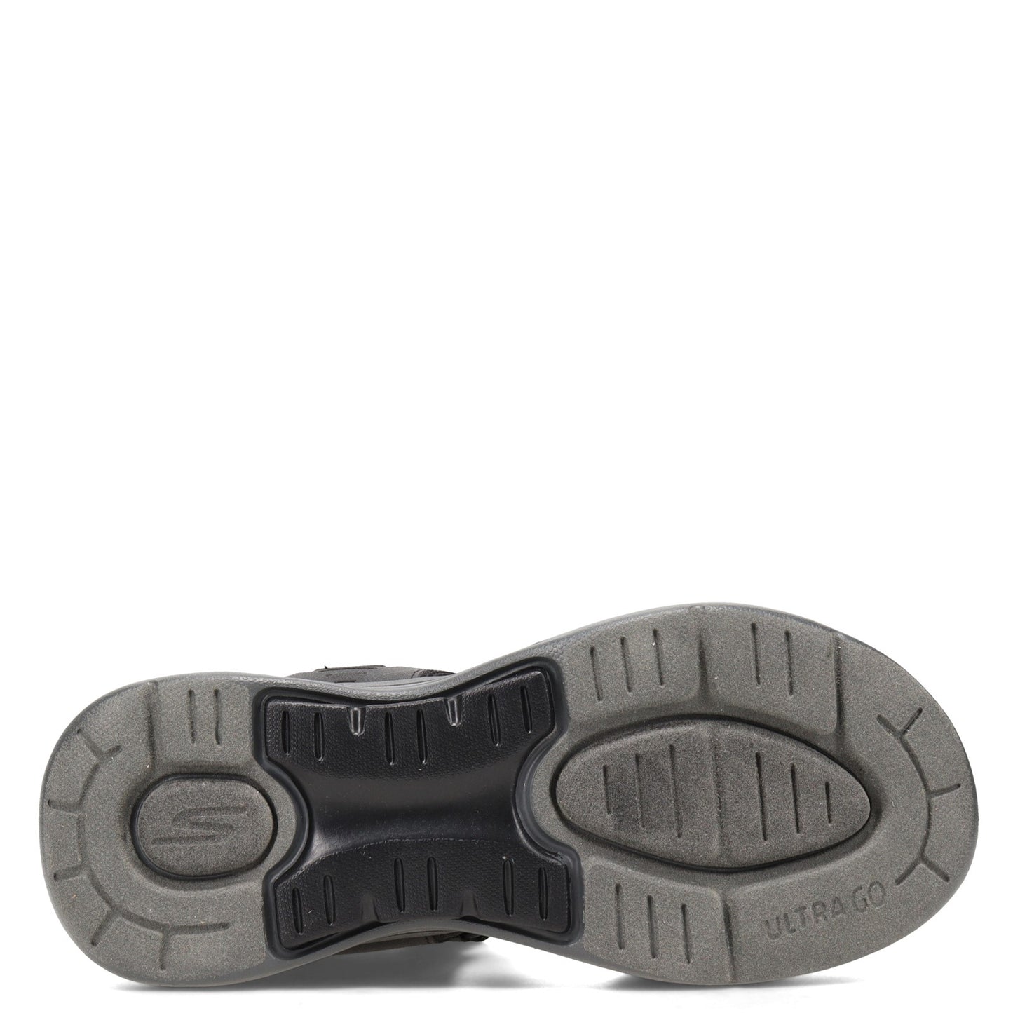 Peltz Shoes Men's Skechers GOwalk Arch Fit Sandal BLACK / CHARCOAL 229020-BKCC