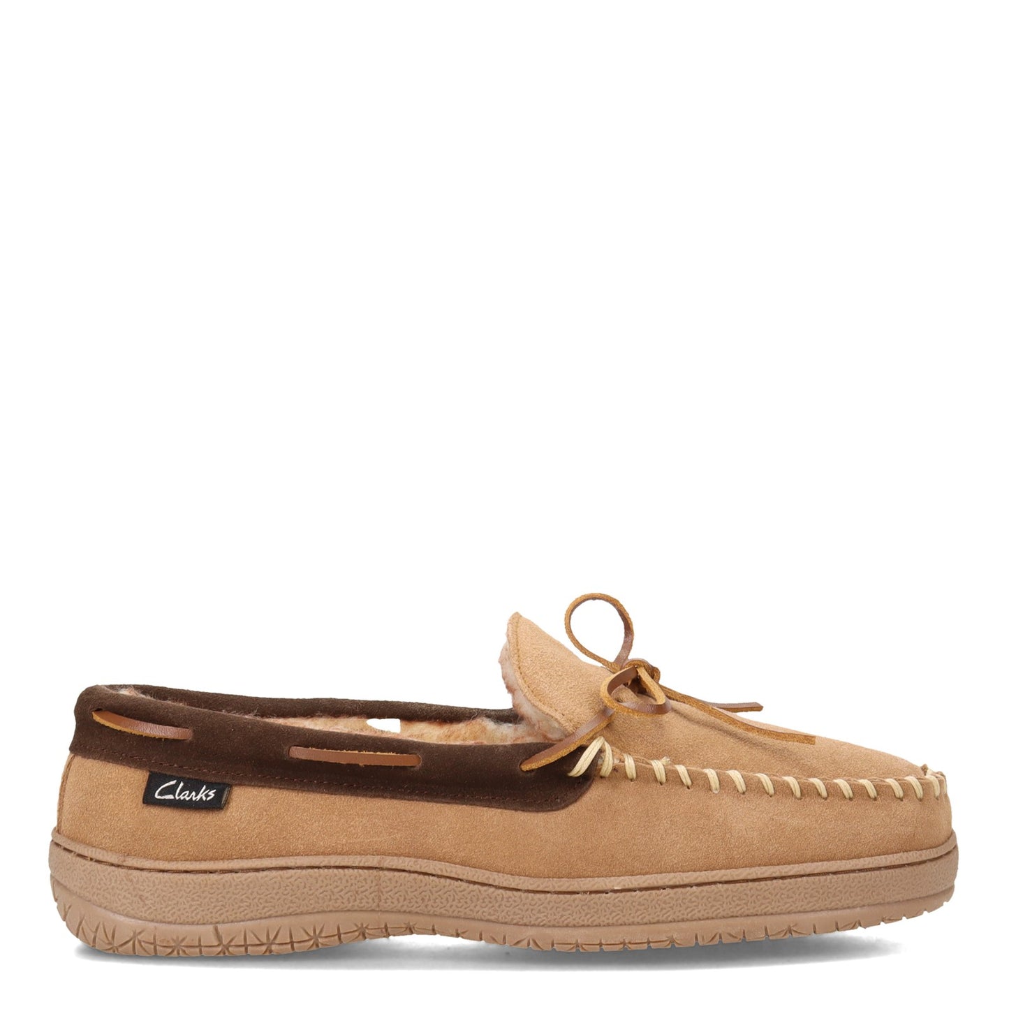 Peltz Shoes Men's Clarks Moccasin Slipper TAN BROWN 22SH-011-SIM CB