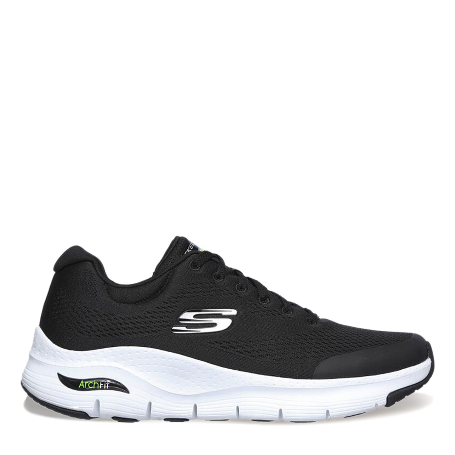 Peltz Shoes Men's Skechers Arch Fit Walking Shoe BLACK- WHI 232040-BKW