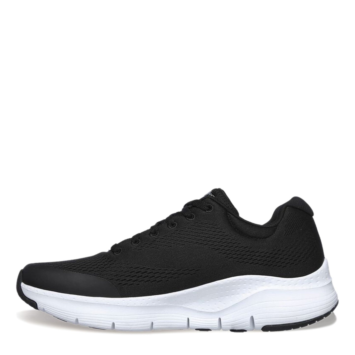 Peltz Shoes Men's Skechers Arch Fit Walking Shoe BLACK- WHI 232040-BKW