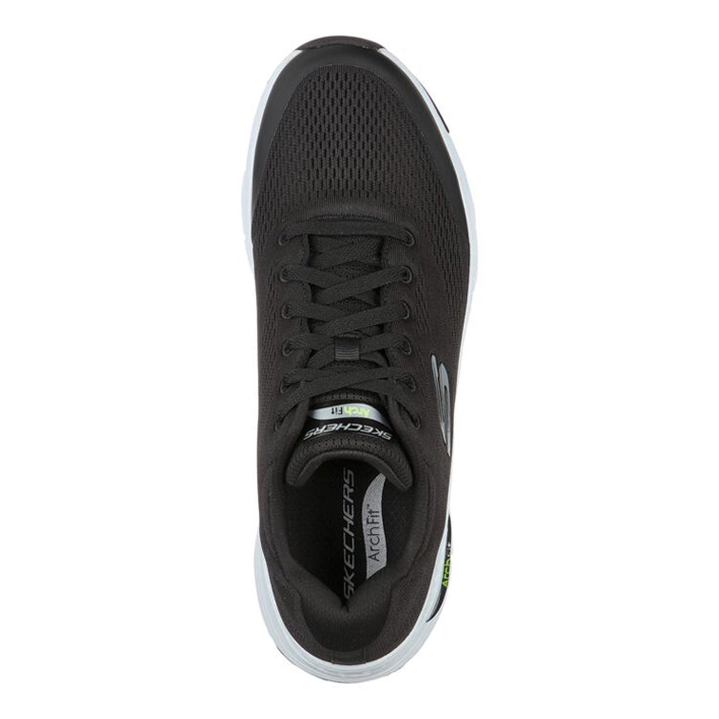 Peltz Shoes Men's Skechers Arch Fit Walking Shoe BLACK- WHI 232040-BKW