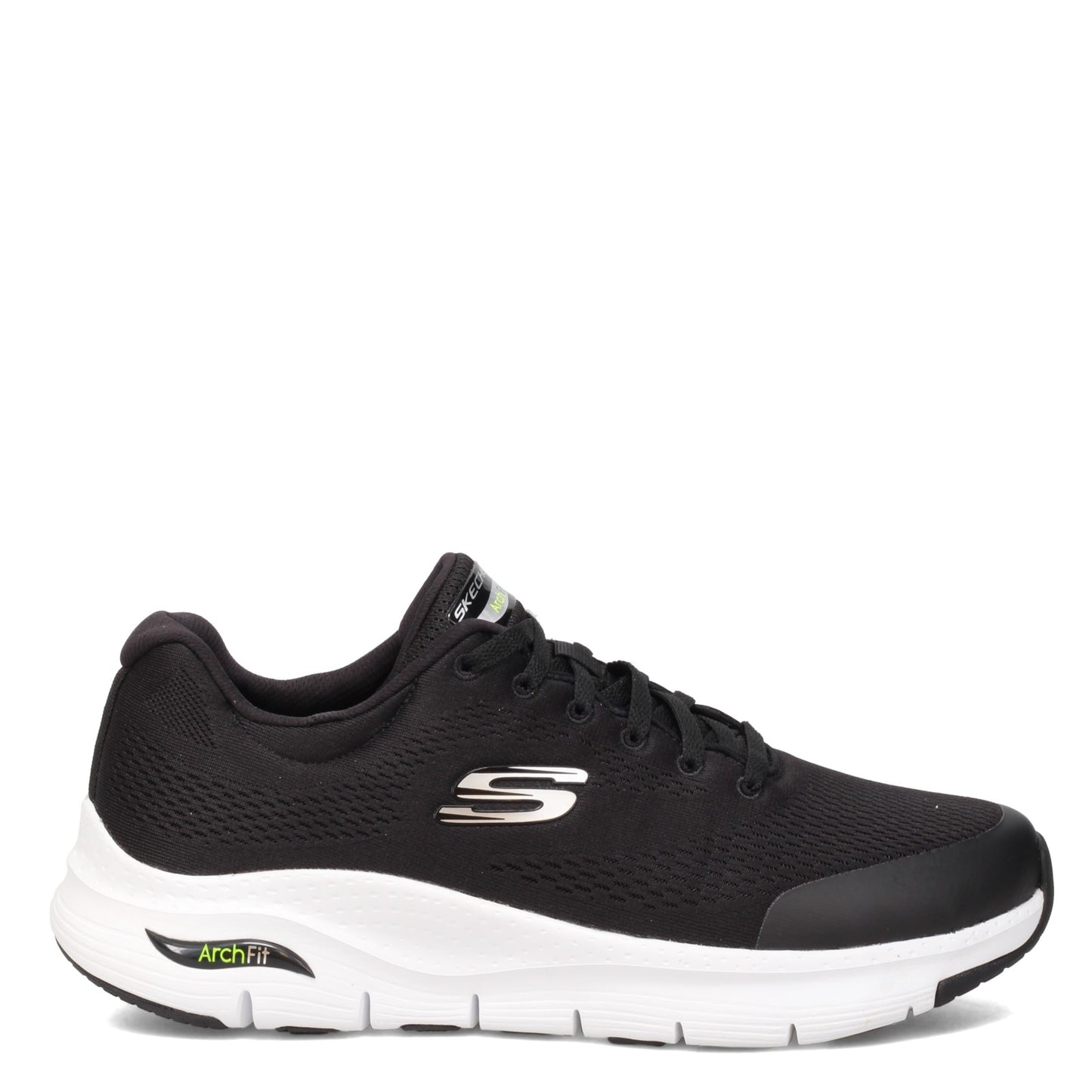 Peltz Shoes Men's Skechers Arch Fit Walking Shoe - Wide Width BLACK- WHI 232040WW-BKW