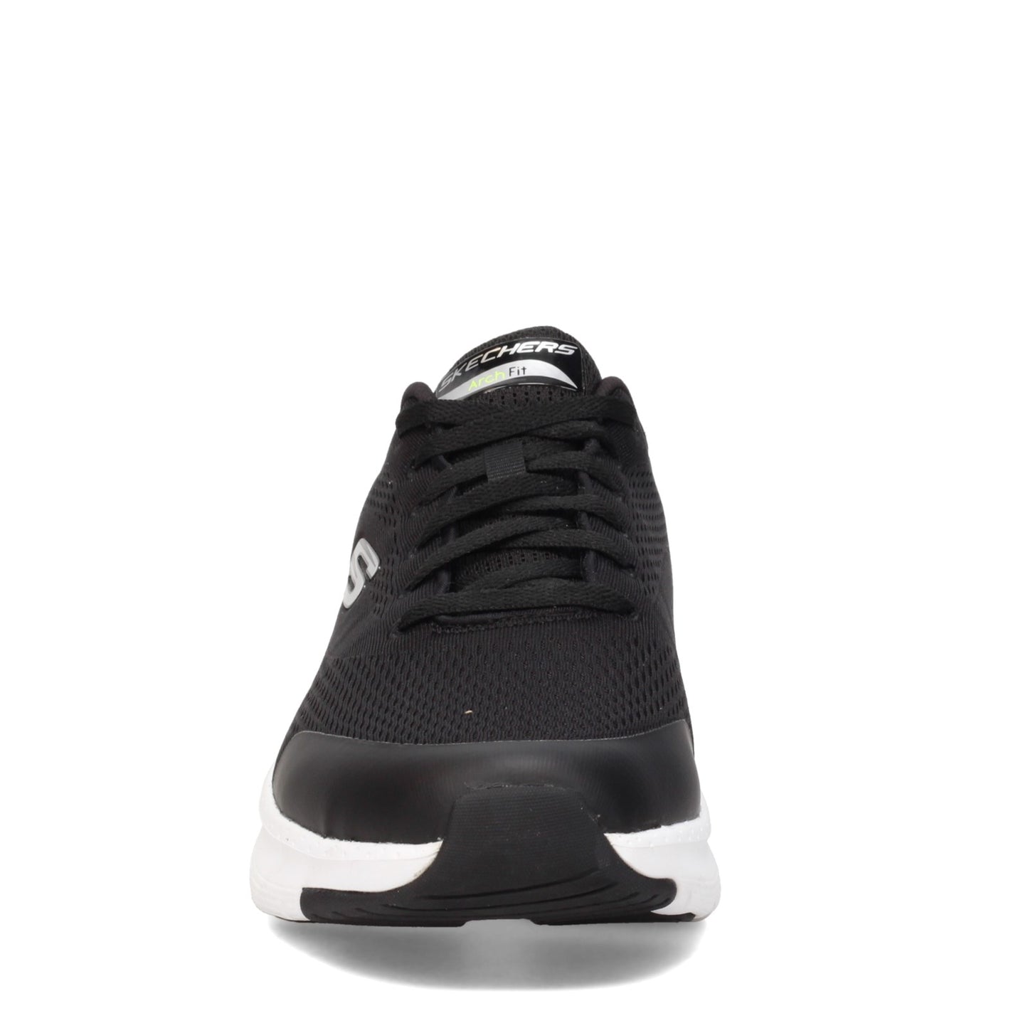 Peltz Shoes Men's Skechers Arch Fit Walking Shoe - Wide Width BLACK- WHI 232040WW-BKW