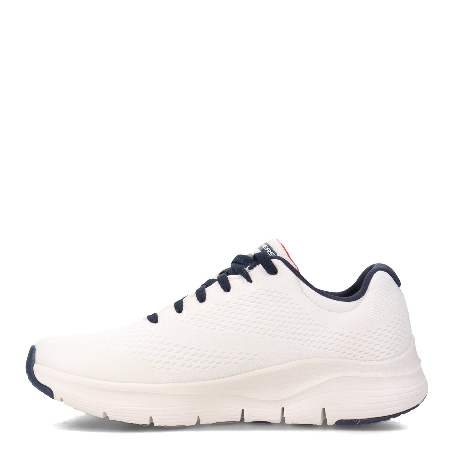 Peltz Shoes Men's Skechers Arch Fit Walking Shoe - Wide Width WHITE NAVY 232040WW-WNV