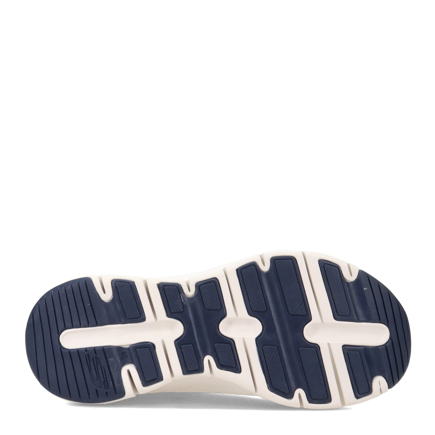 Peltz Shoes Men's Skechers Arch Fit Walking Shoe - Wide Width WHITE NAVY 232040WW-WNV