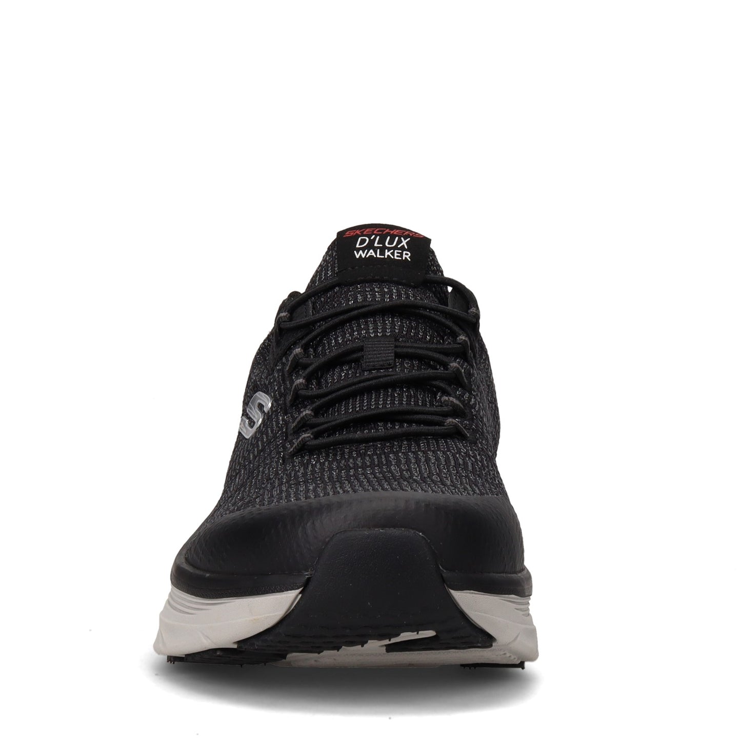 Peltz Shoes Men's Skechers Relaxed Fit: D'Lux Walker - Pensive Walking Shoe BLACK / WHITE 232045-BKW