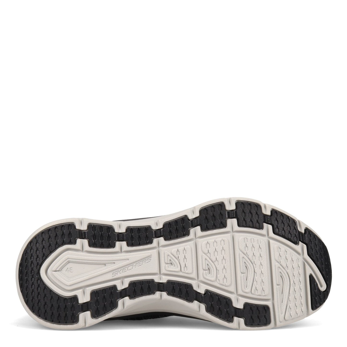 Peltz Shoes Men's Skechers Relaxed Fit: D'Lux Walker - Pensive Walking Shoe BLACK / WHITE 232045-BKW