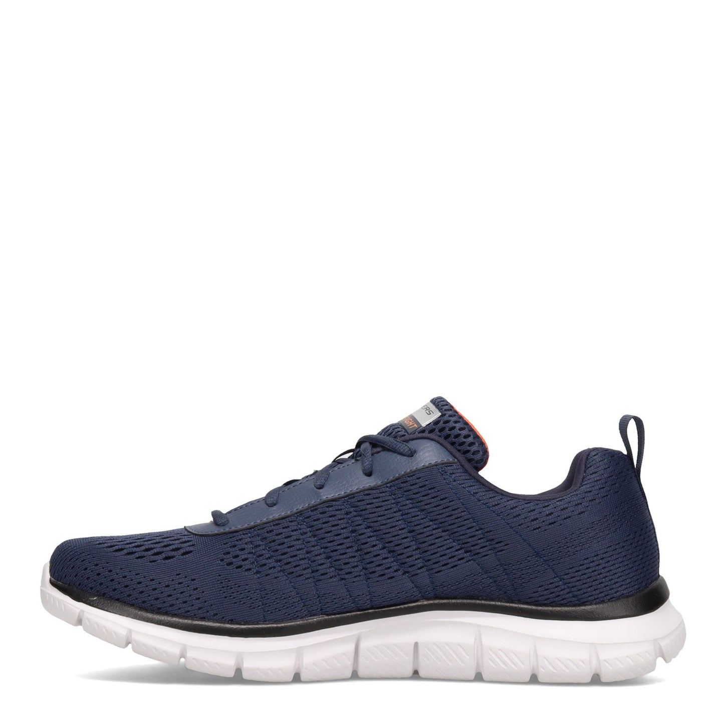 Peltz Shoes Men's Skechers Track - Moulton Walking Shoe NAVY ORANGE 232081-NVOR