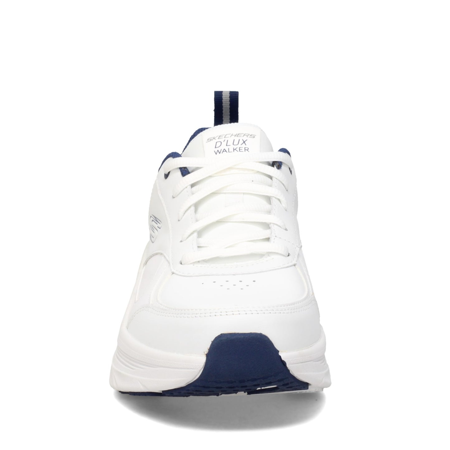 Peltz Shoes Men's Skechers Relaxed Fit: D'lux Walker Walking Shoe WHITE NAVY 232164-WNV