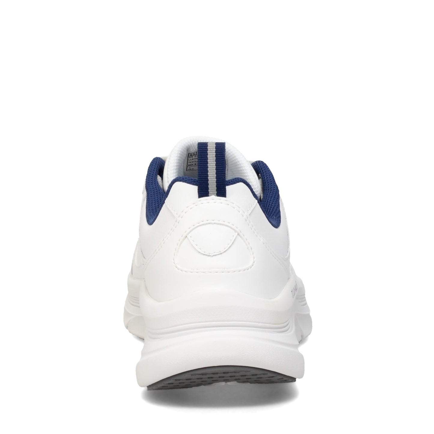 Peltz Shoes Men's Skechers Relaxed Fit: D'lux Walker Walking Shoe WHITE NAVY 232164-WNV