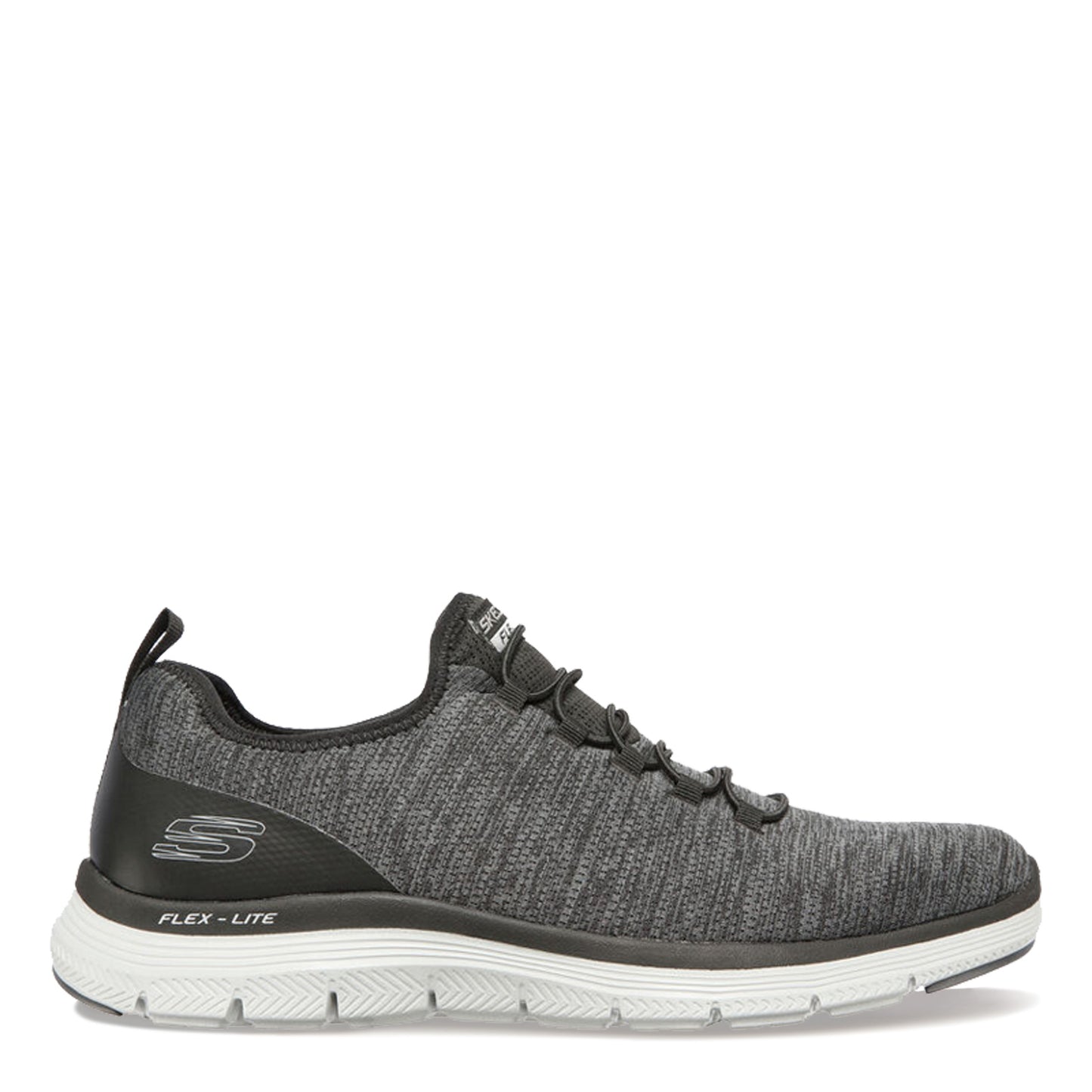 Peltz Shoes Men's Skechers Flex Advantage 4.0 - Contributor Walking Shoe - Wide Width Black Grey 232226W-BKGY