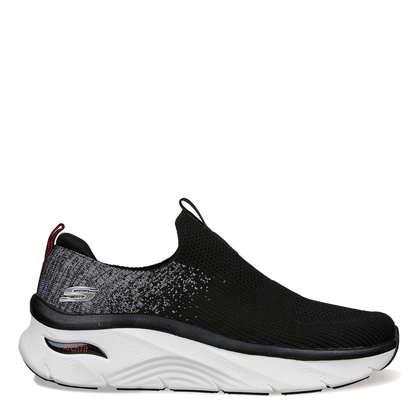 Peltz Shoes Men's Skechers Relaxed Fit: Arch Fit D'Lux Sneaker BLACK / WHITE 232504-BKW