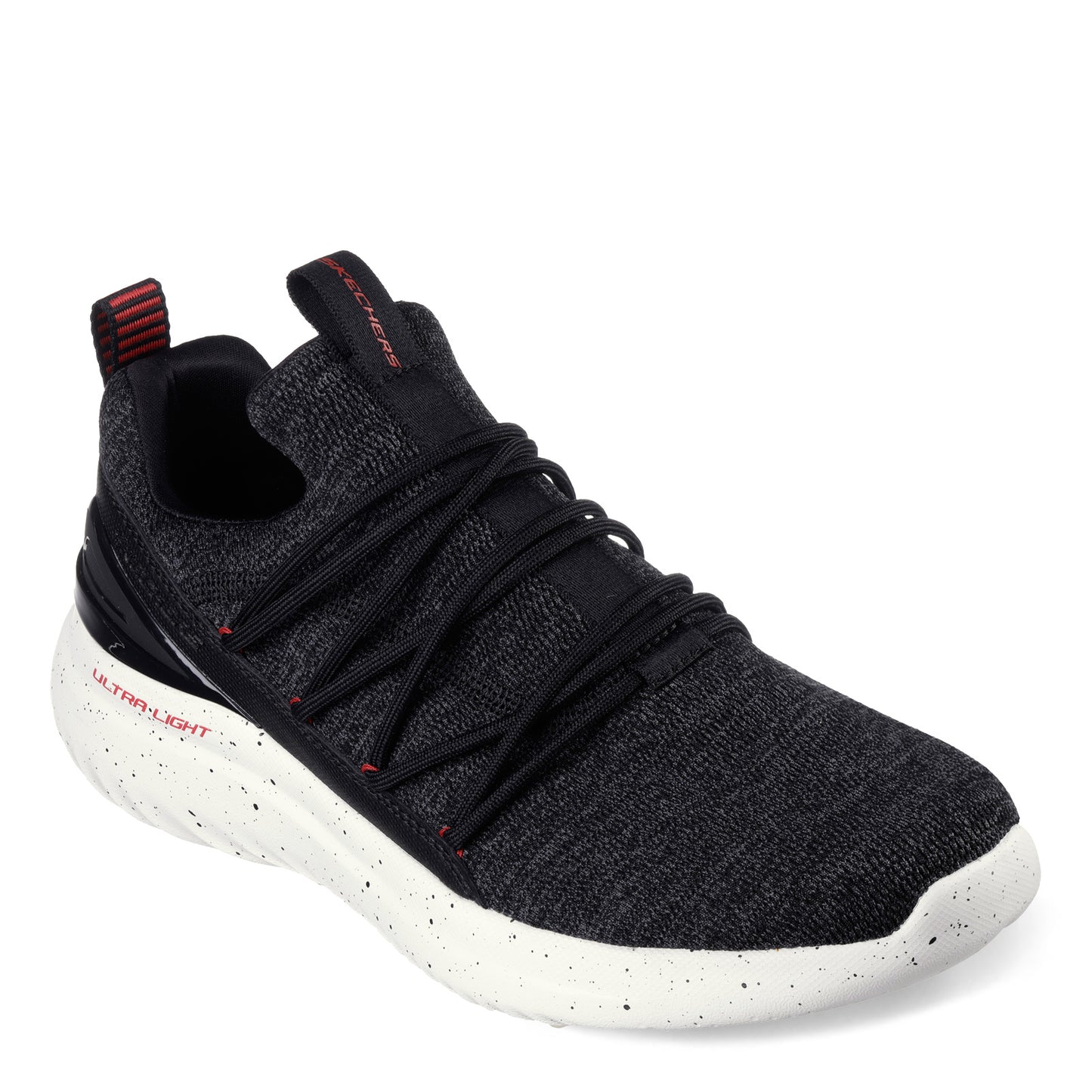 Peltz Shoes Men's Skechers Bounder 2.0 - Future Currents Sneaker Black Red 232679-BKRD