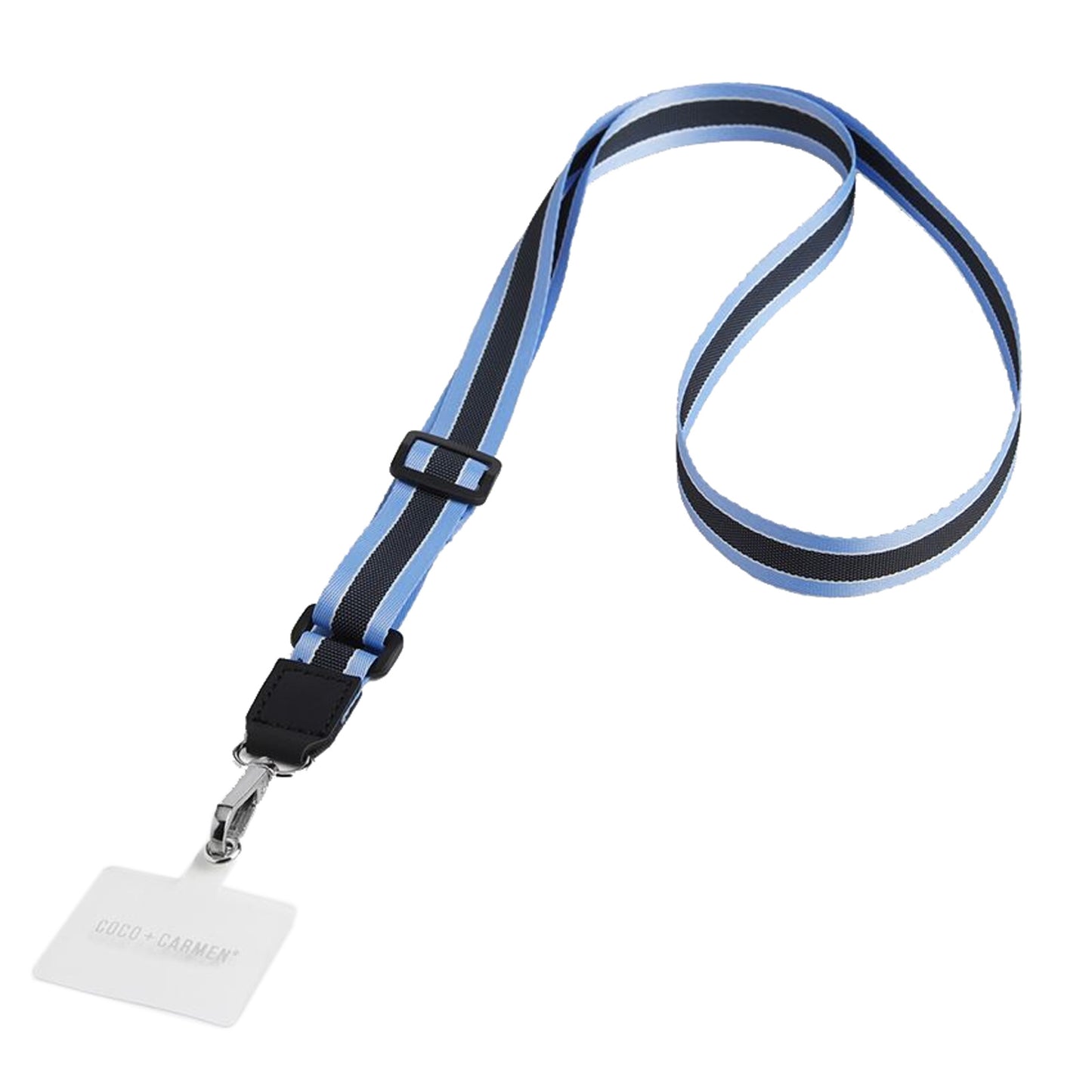 Peltz Shoes Women's Coco & Carmen Be Mobile Cell Phone Lanyard Black/Blue Stripe 2338344D